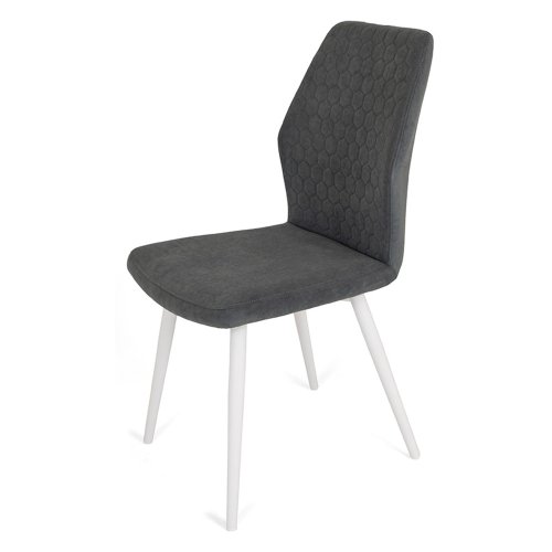 Стул кухонный с мягким сидением серый из велюра (арт 19936) - Фото 2