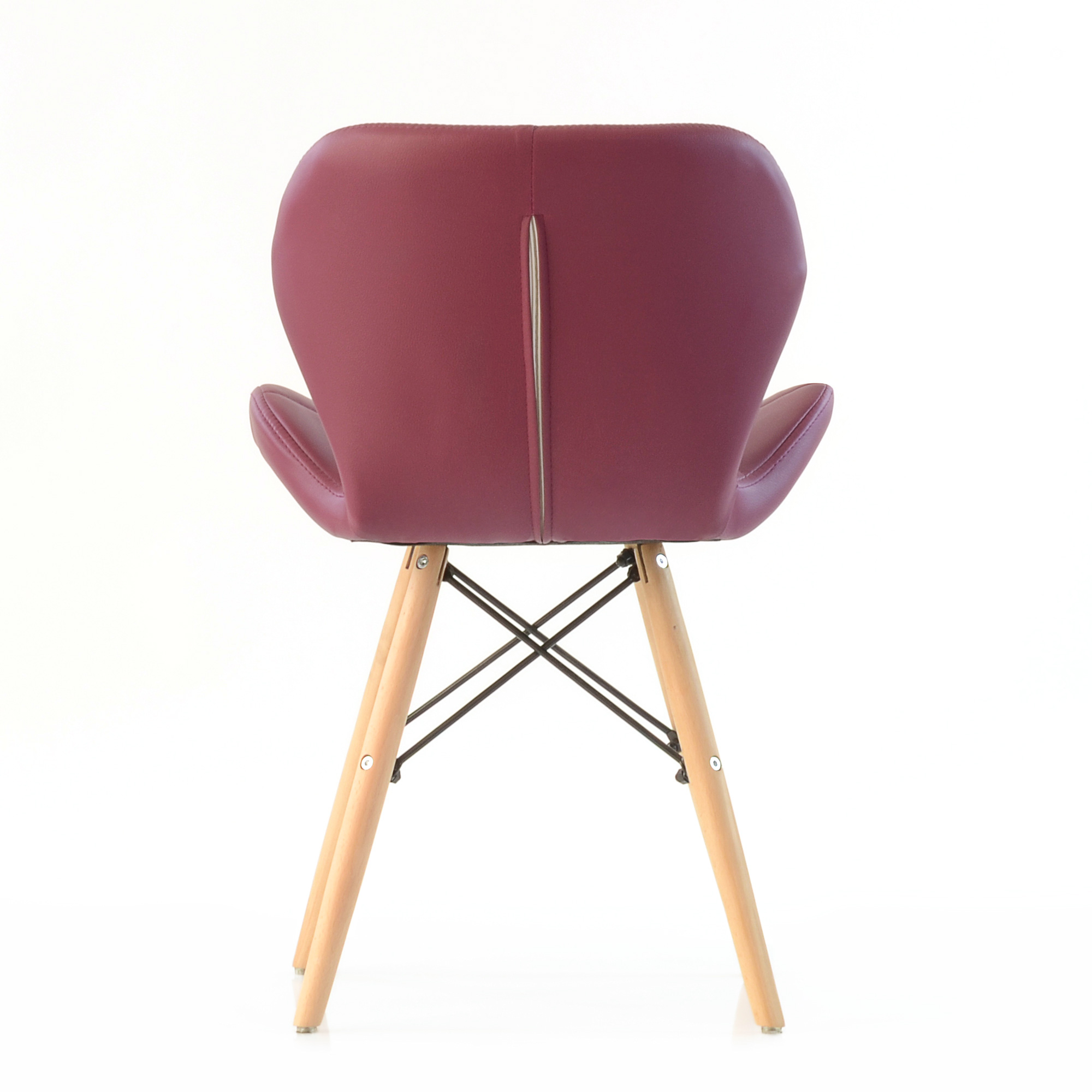 Стул дизайнерский деревянный мягкий фиолетовый eames (арт 6640) - Фото 1