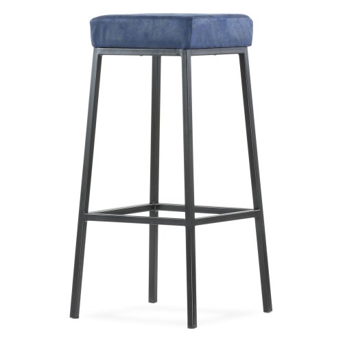 Стул барный дизайнерский мягкий синий loft (арт 11460) - Фото 2