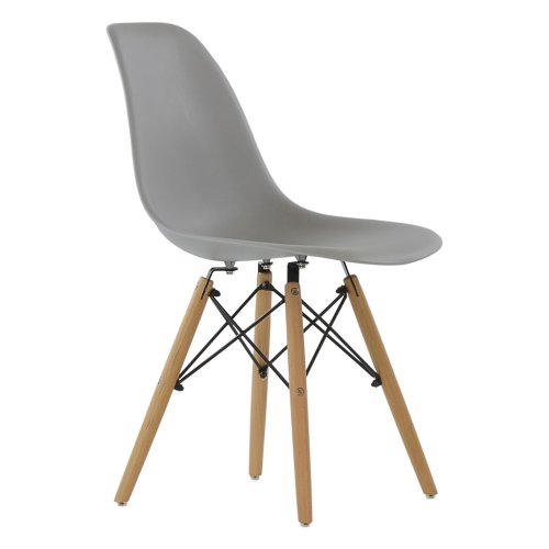 Стул дизайнерский деревянный серый eames (арт 9999) - Фото 2