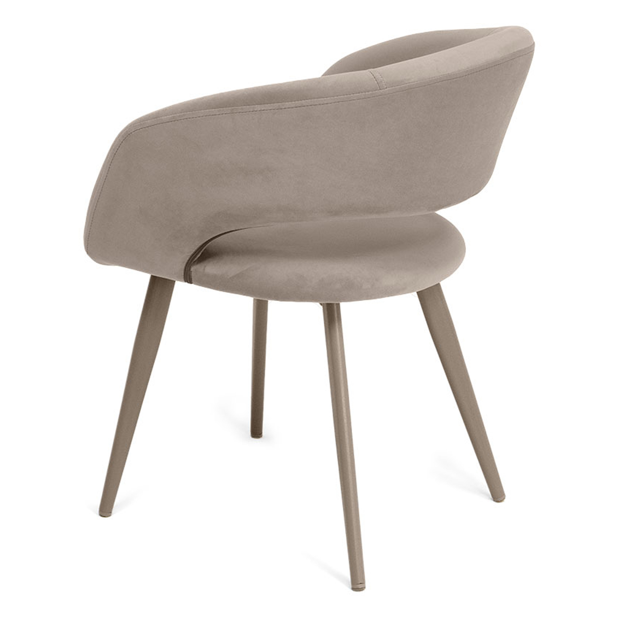 Стул мягкий слоновая кость велюровый (арт 33605) - Фото 1