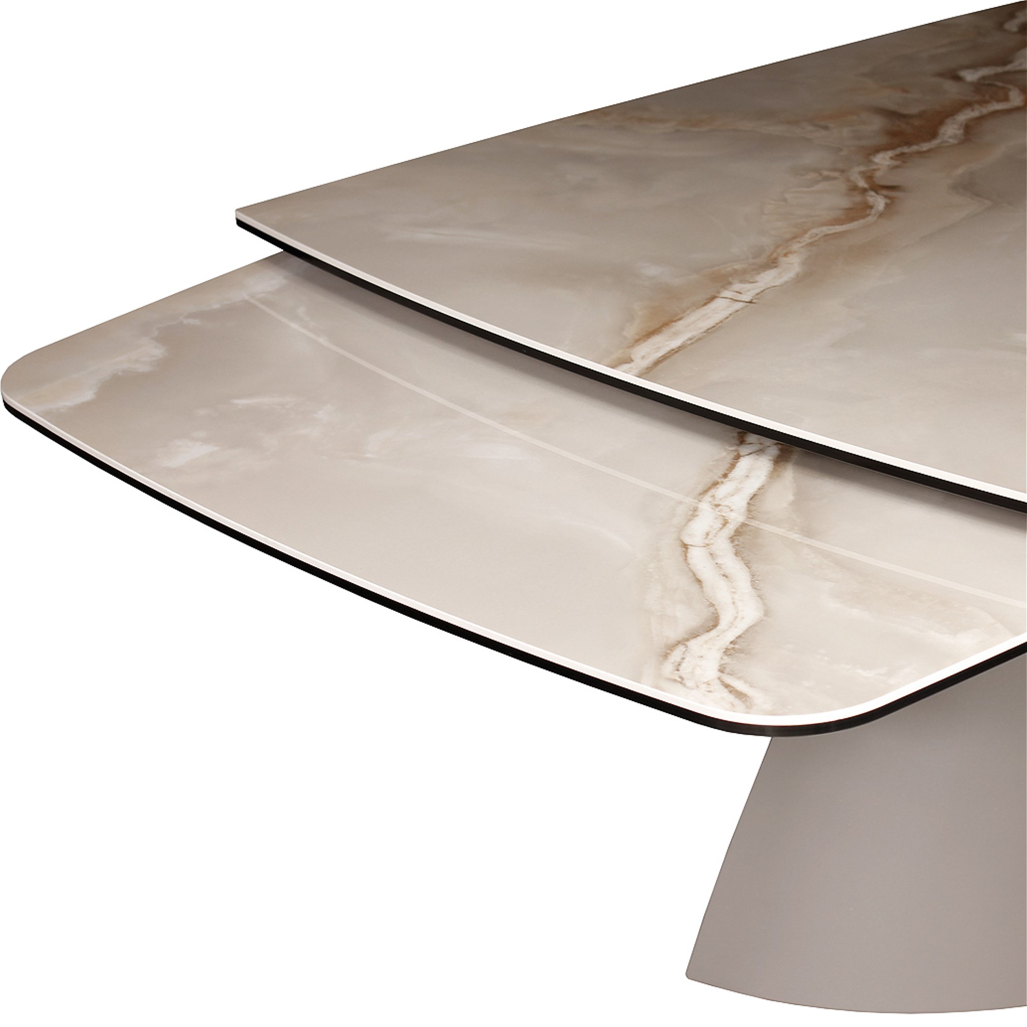 Стол обеденный раздвижной прямоугольный из керамогранита (арт 35660) - Фото 1