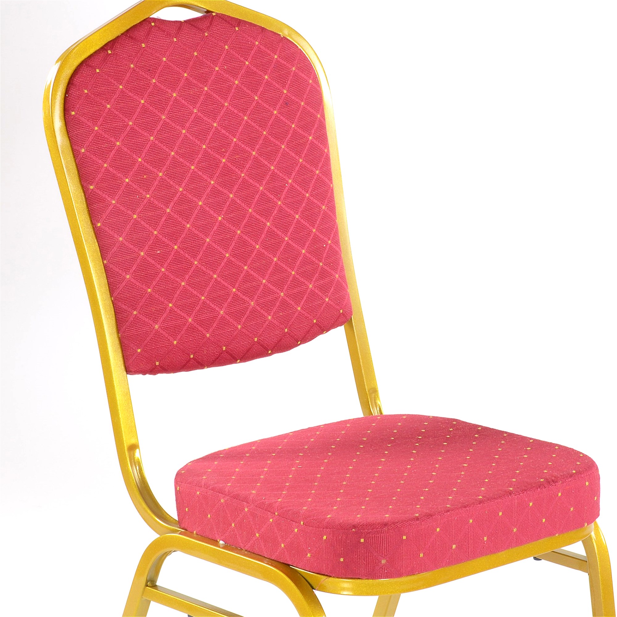 Стул на металлическом каркасе мягкий красный классика (арт 34579) - Фото 1