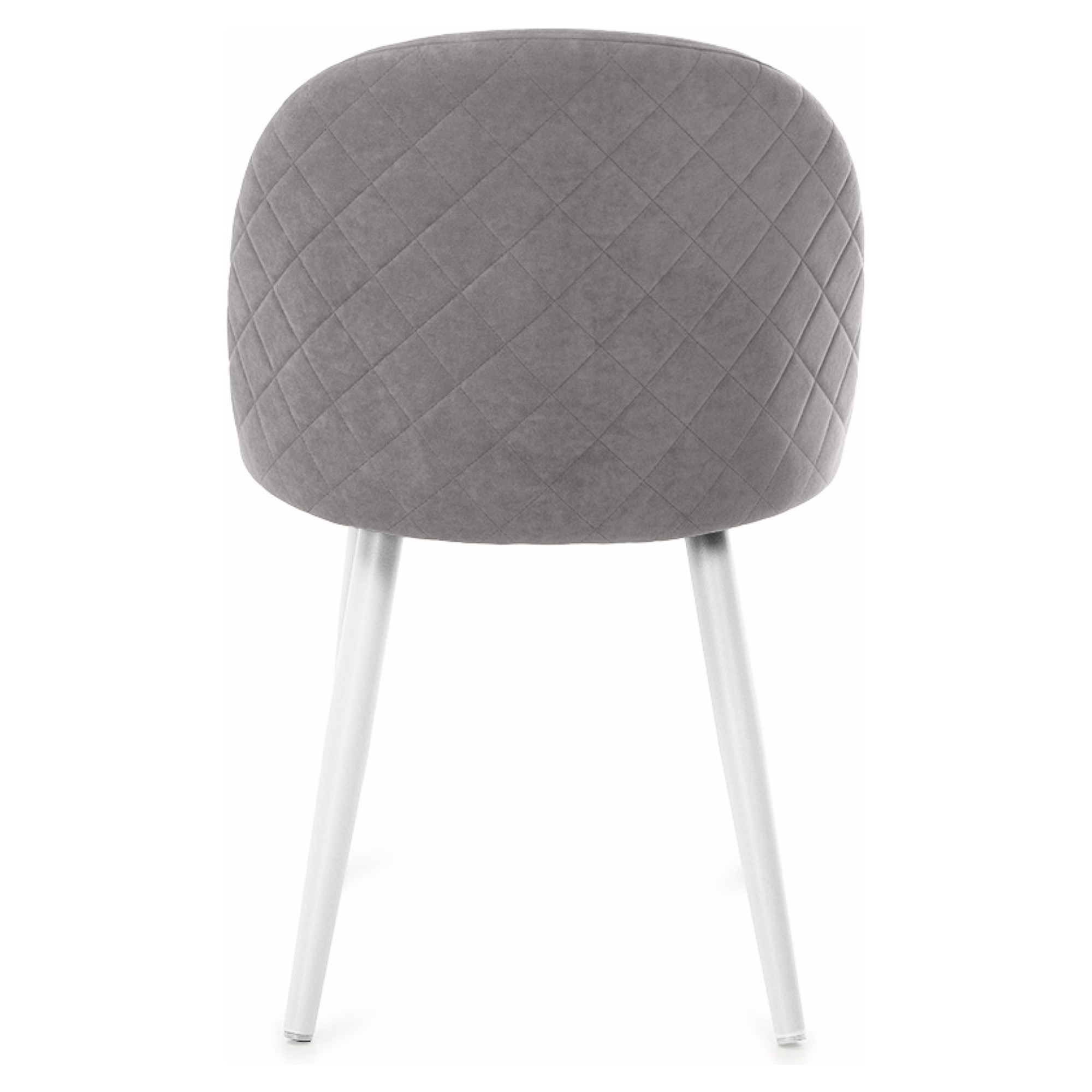 Стул с металлическими ножками серый велюровый (арт 20283) - Фото 1