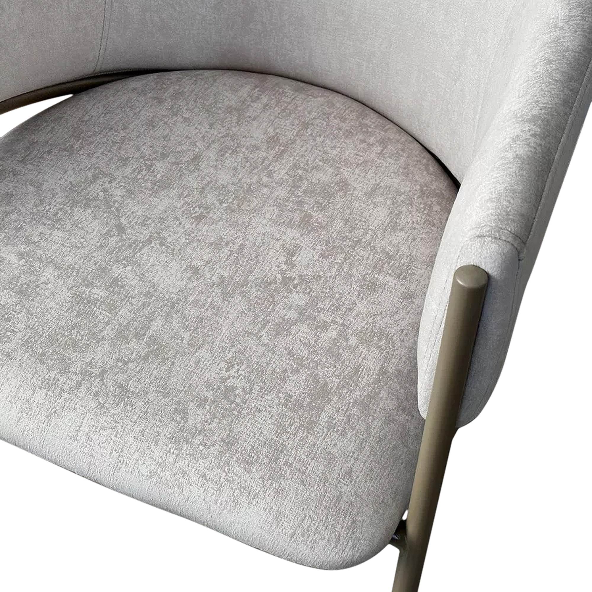 Стул на металлокаркасе мягкий с подлокотниками кремовый (арт 34114) - Фото 1