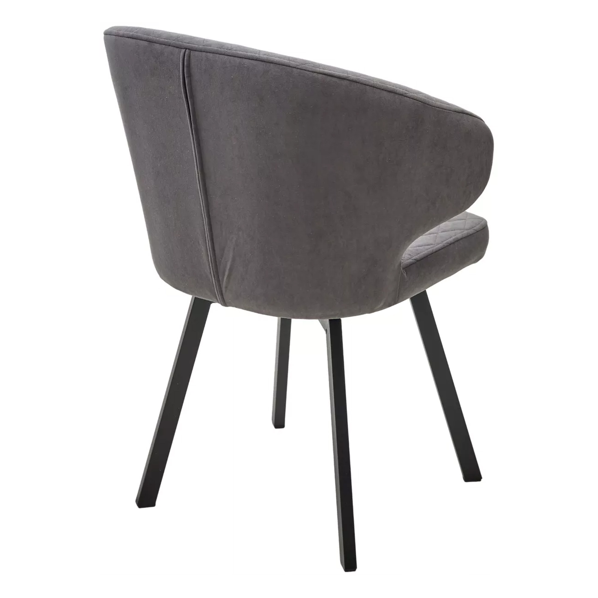 Стул кухонный на каркасе из металла с мягким сидением серый (арт 33656) - Фото 1