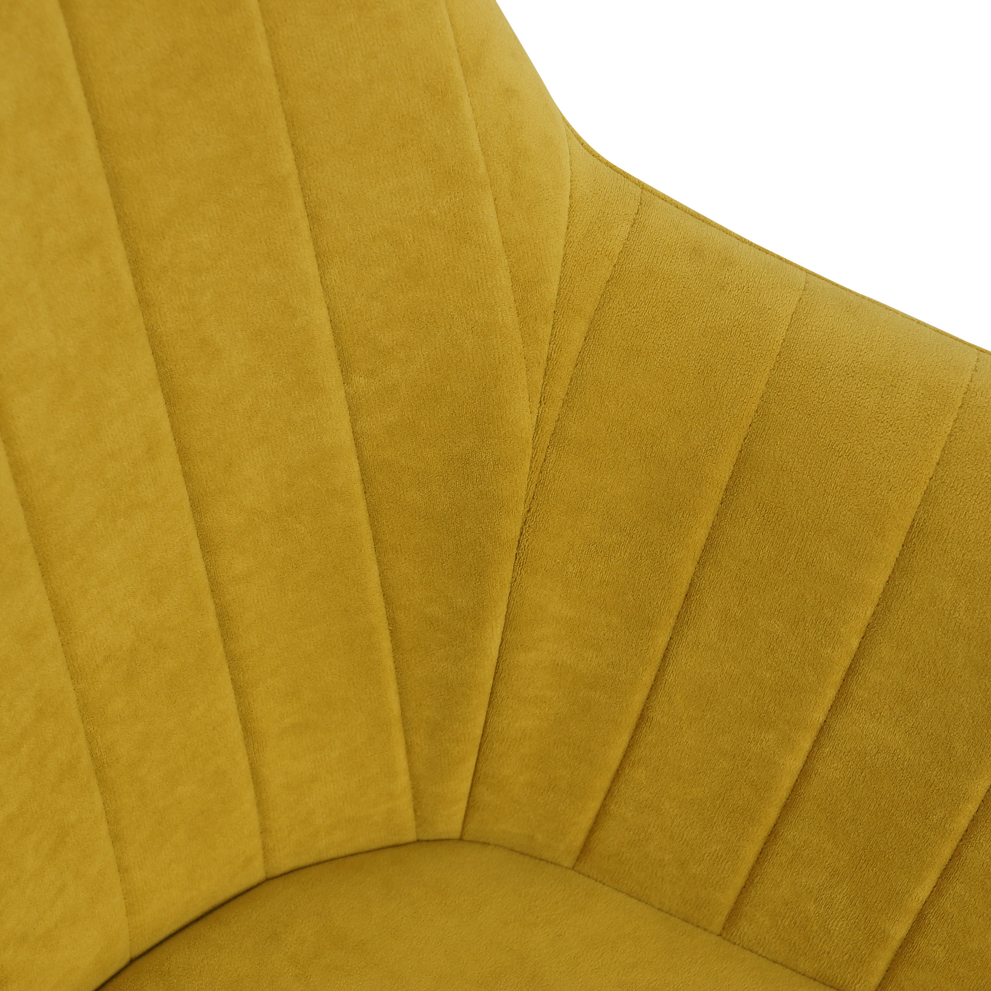 Стул-кресло мягкий желтый из велюра (арт 22170) - Фото 1