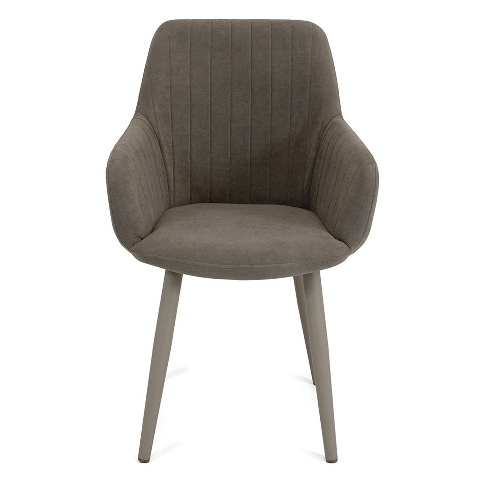 Стул на металлокаркасе слоновая кость из велюра современный (арт 22190) - Фото 1