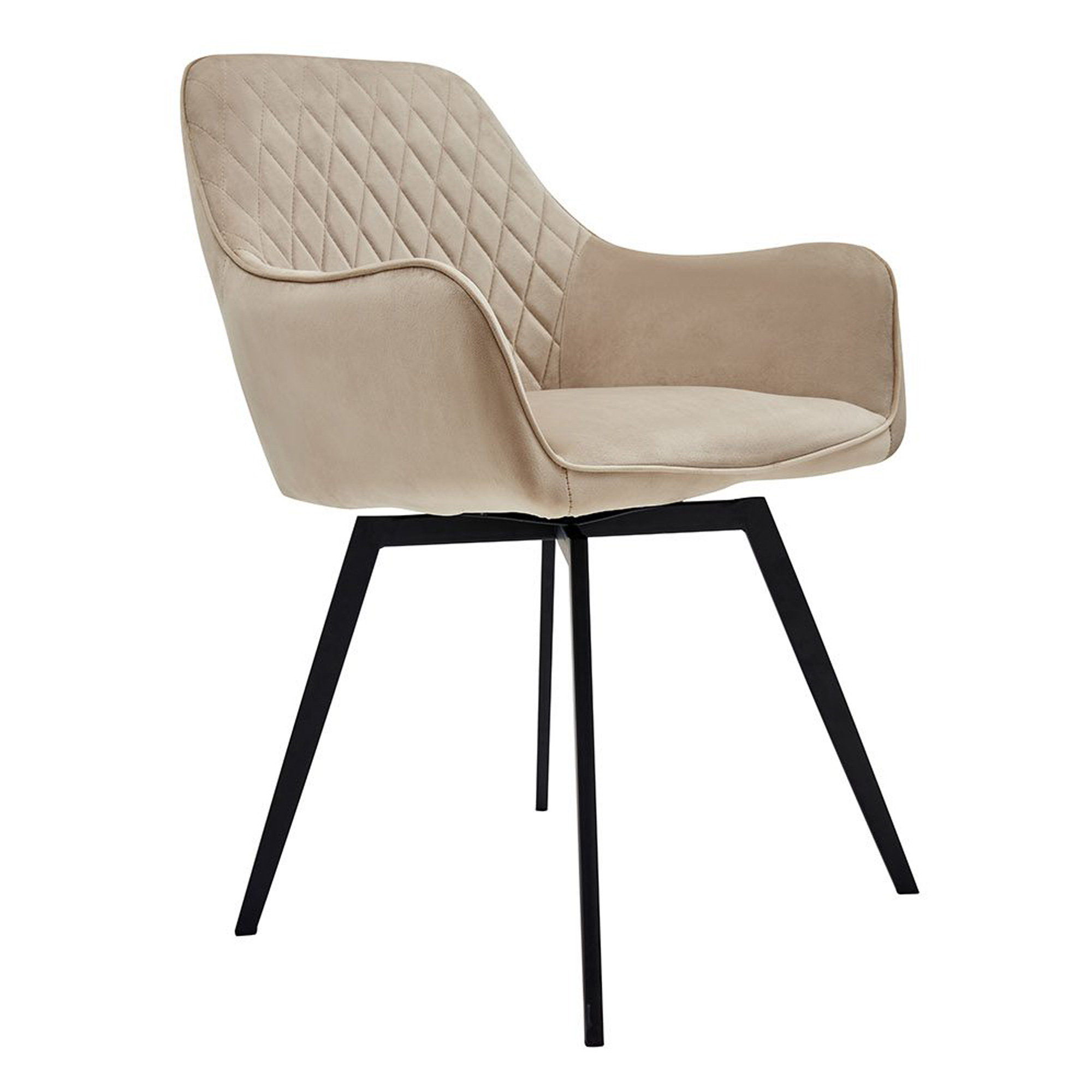 Стул-кресло на металлокаркасе с подлокотниками слоновая кость (арт 27208) - Фото 1