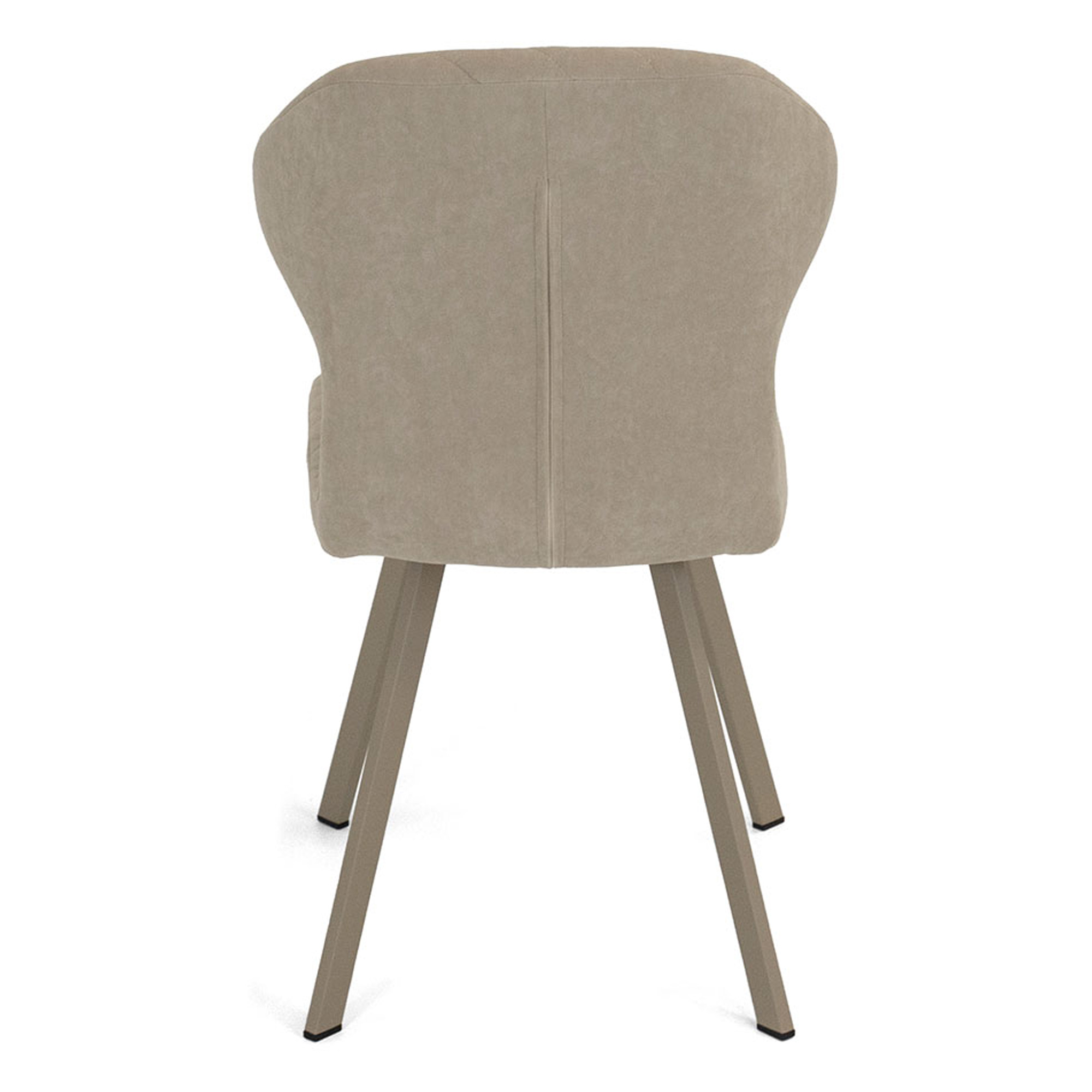 Стул на металлокаркасе мягкий бежевый современный (арт 19472) - Фото 1