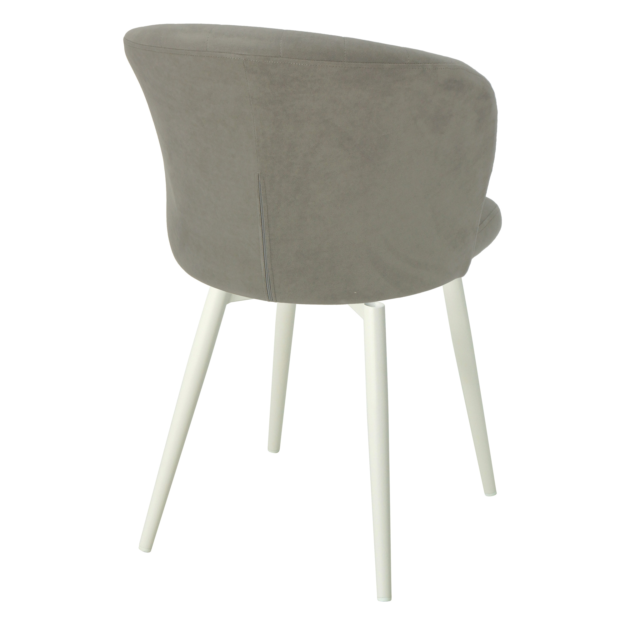 Стул обеденный мягкий серый из велюра (арт 22331) - Фото 1