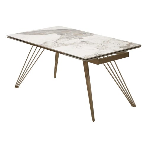 Стол дизайнерский раздвижной с керамическим покрытием (арт 32341) - Фото 2