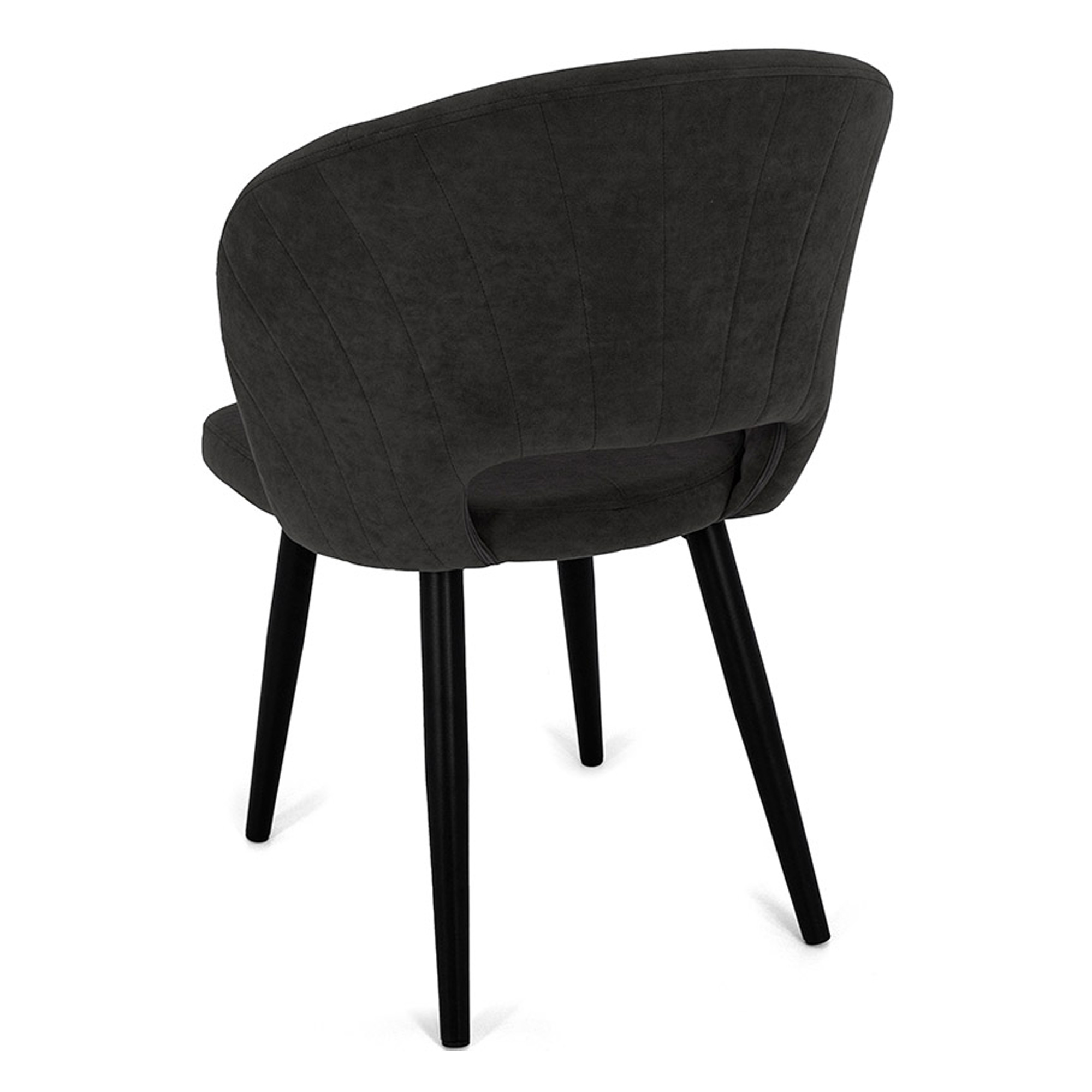 Стул на металлокаркасе мягкий коричневый с обивкой из велюра (арт 26906) - Фото 1