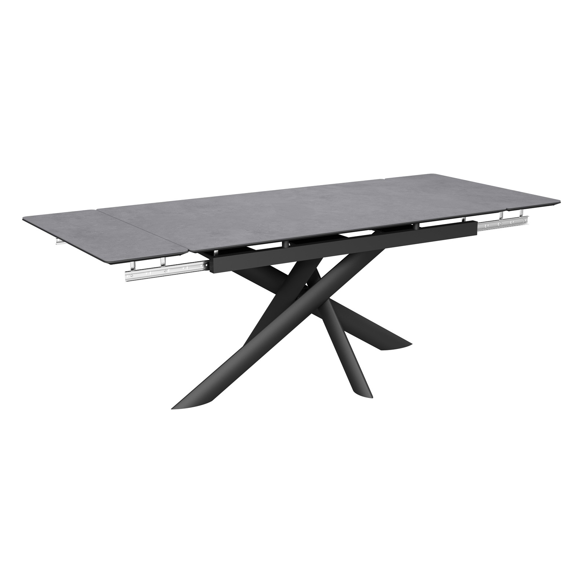 Стол для кухни керамический серый на 1 ноге (арт 34698) - Фото 1