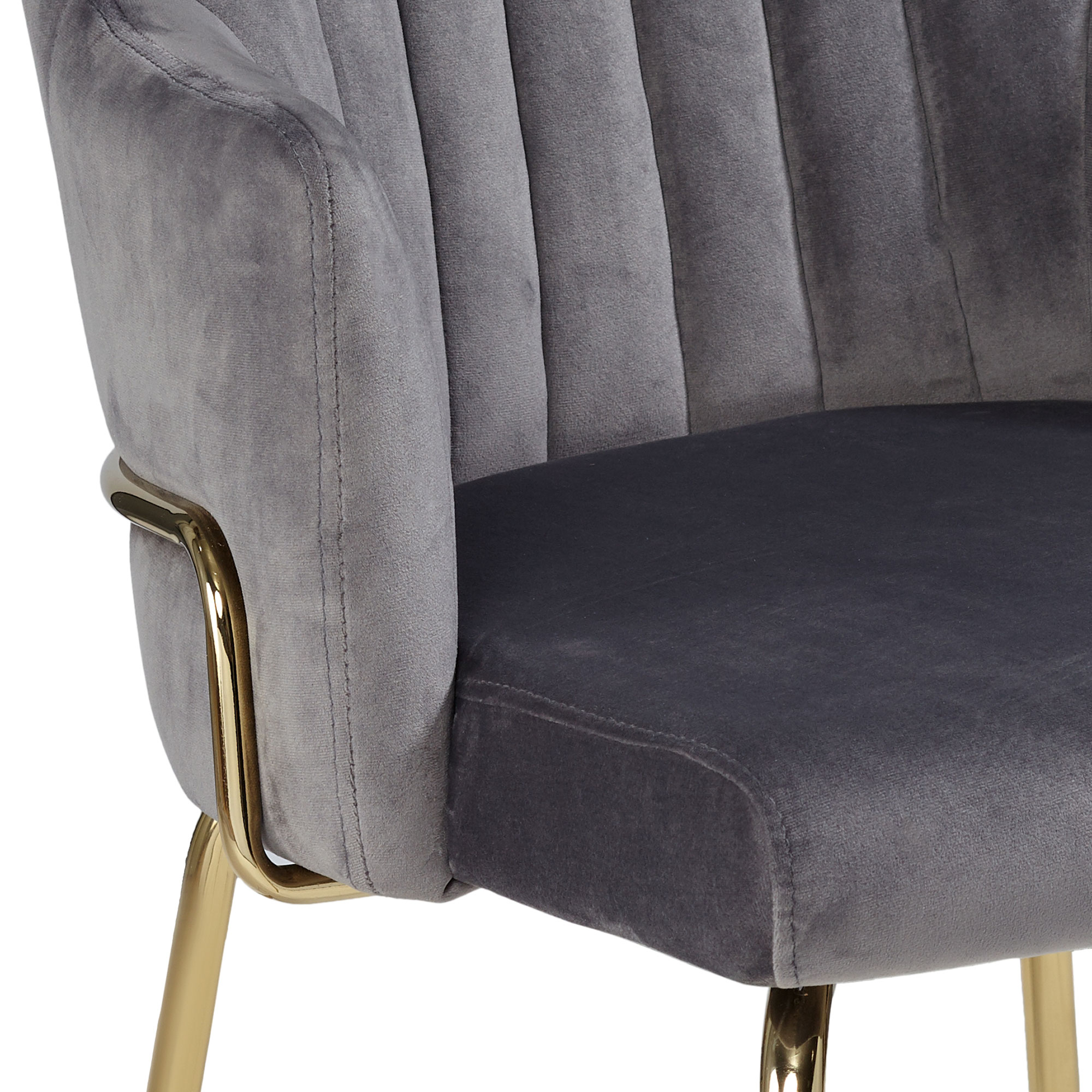 Стул-кресло дизайнерский с мягким сидением с подлокотниками (арт 11323) - Фото 1