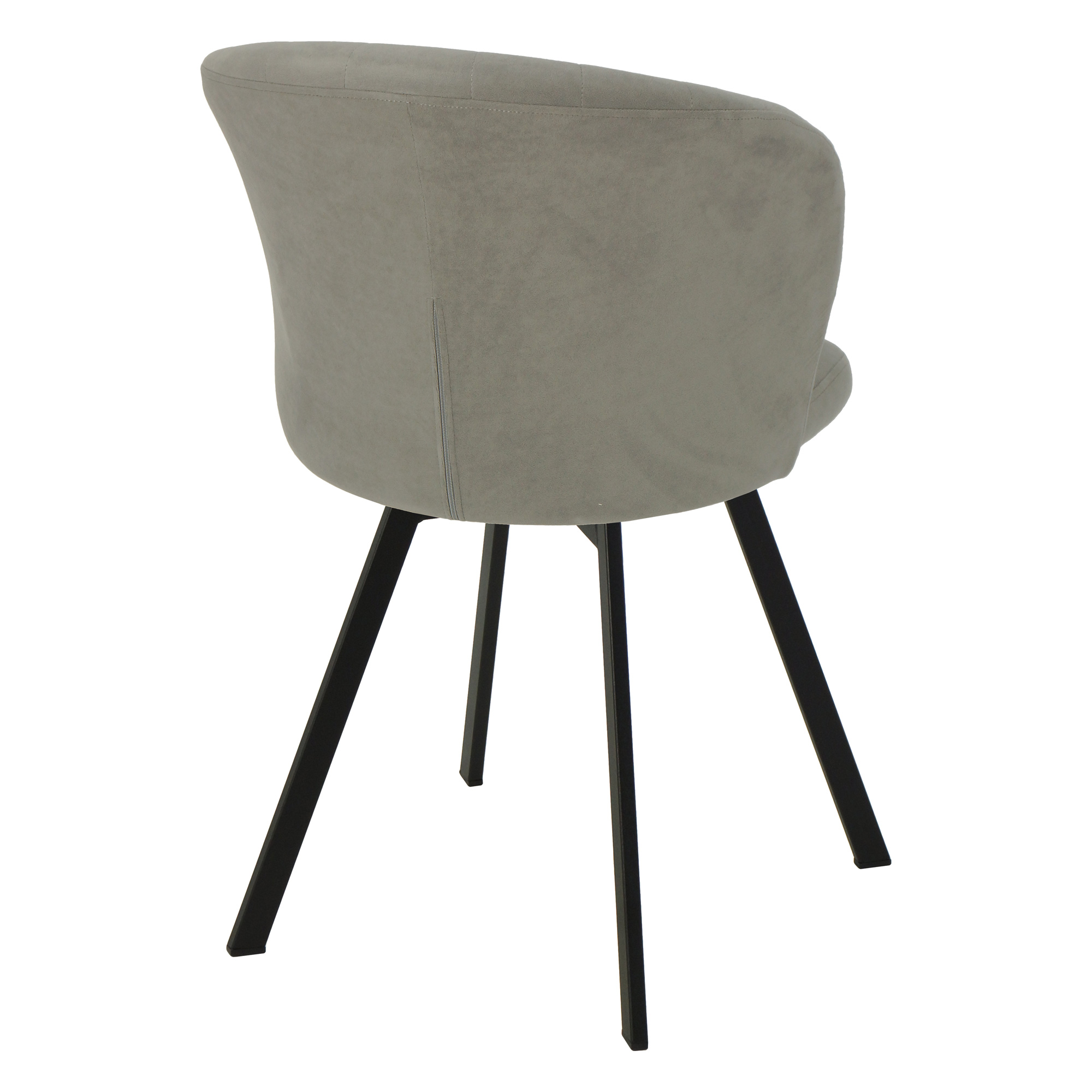 Стул на металлическом каркасе с черными ножками из велюра (арт 22495) - Фото 1
