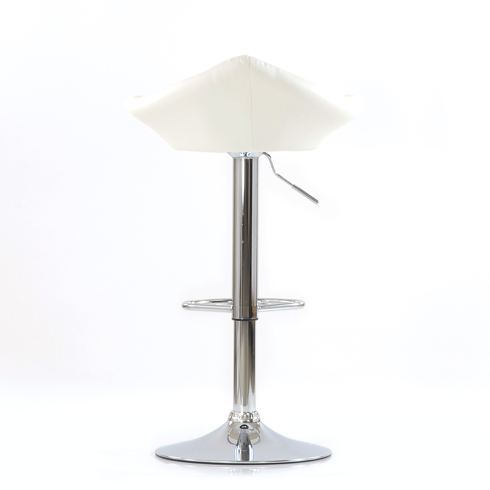 Барный стул дизайнерский с мягкой обивкой белый (арт 6485) - Фото 1