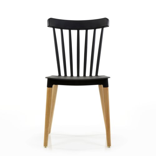 Стул деревянный черный пластмассовый (арт 6619) - Фото 2