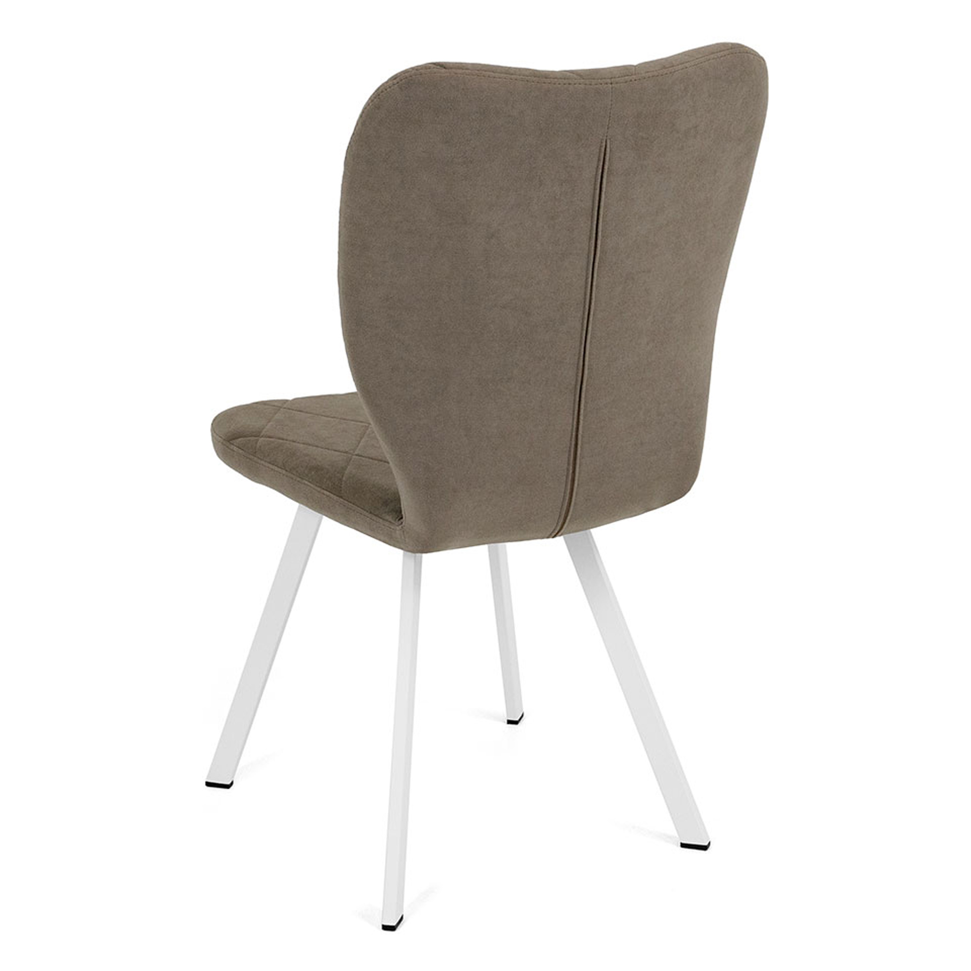 Стул обеденный бежевый из велюра (арт 23601) - Фото 1