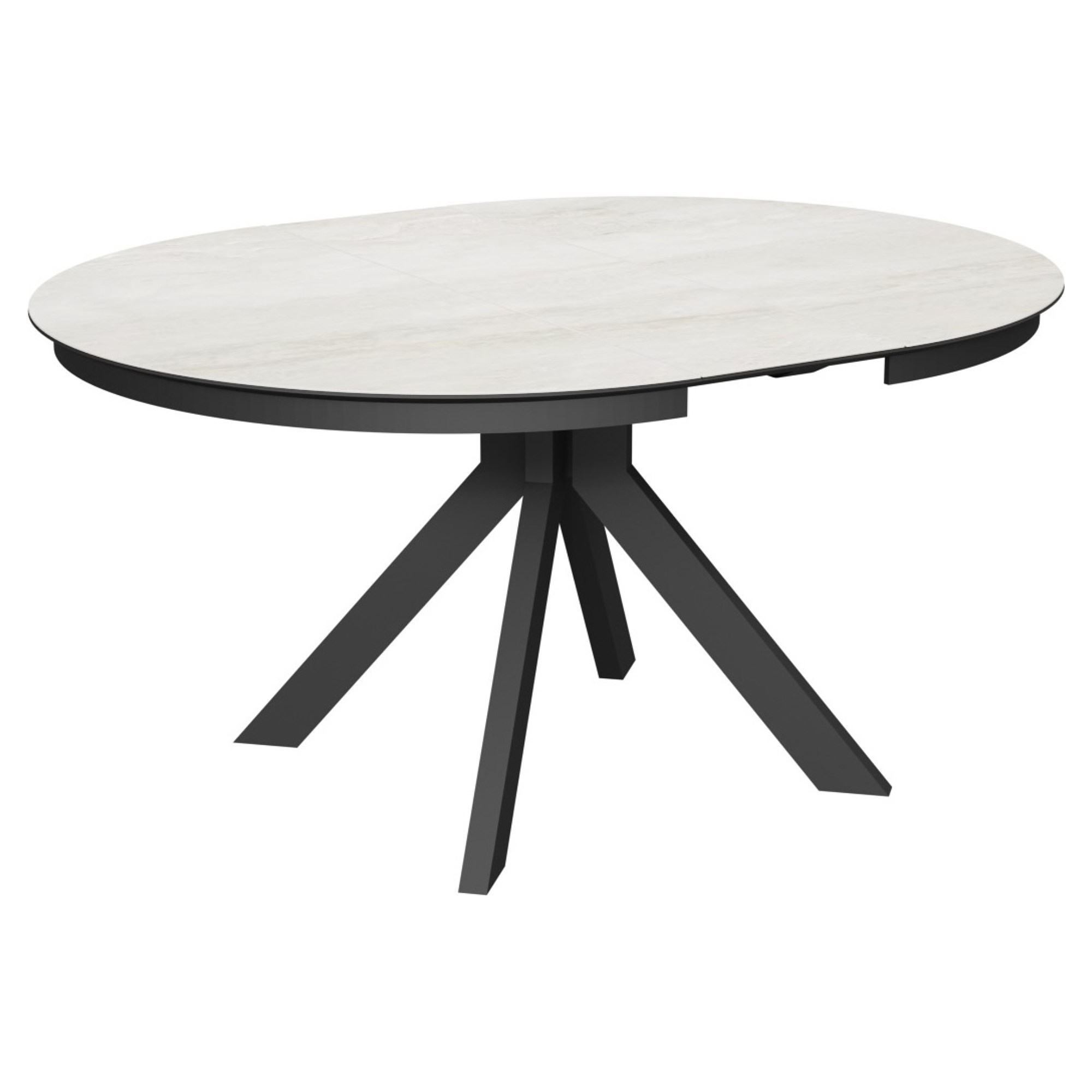 Стол обеденный раскладной круглый с керамическим покрытием (арт 35177) - Фото 1