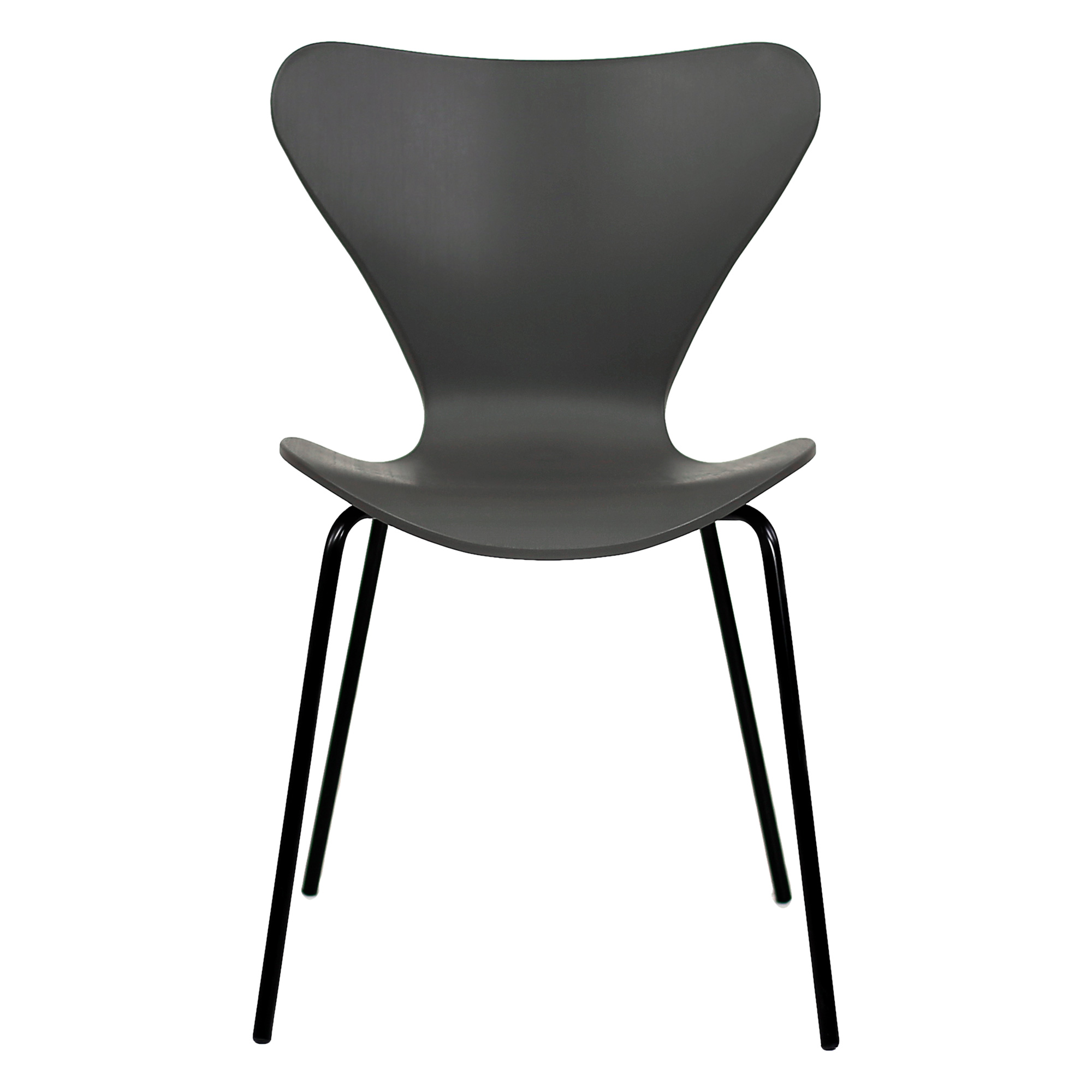 Стул обеденный с металлическими ножками серый пластмассовый (арт 31592) - Фото 1