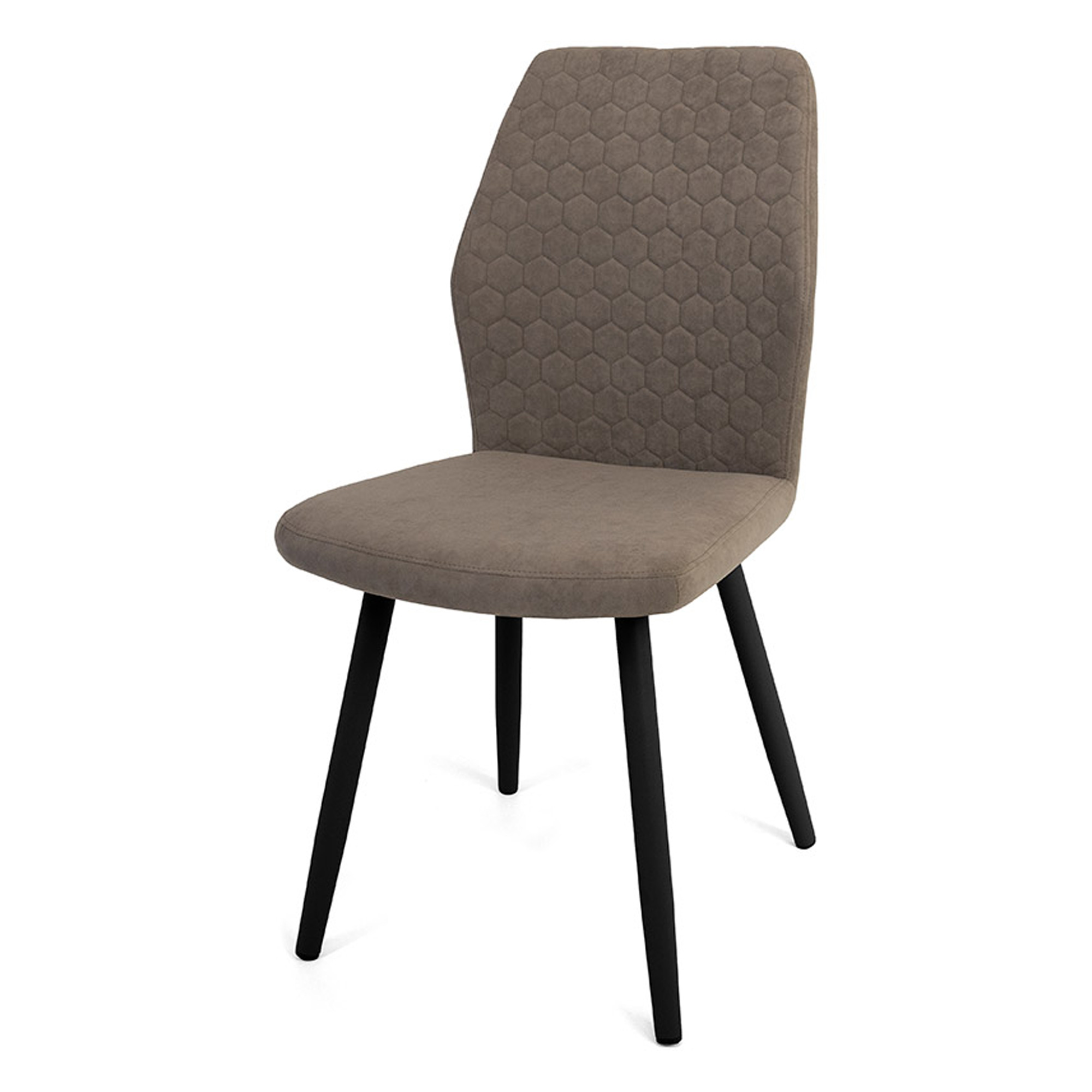 Стул кухонный на металлокаркасе с черными ножками из велюра (арт 19950) - Фото 1