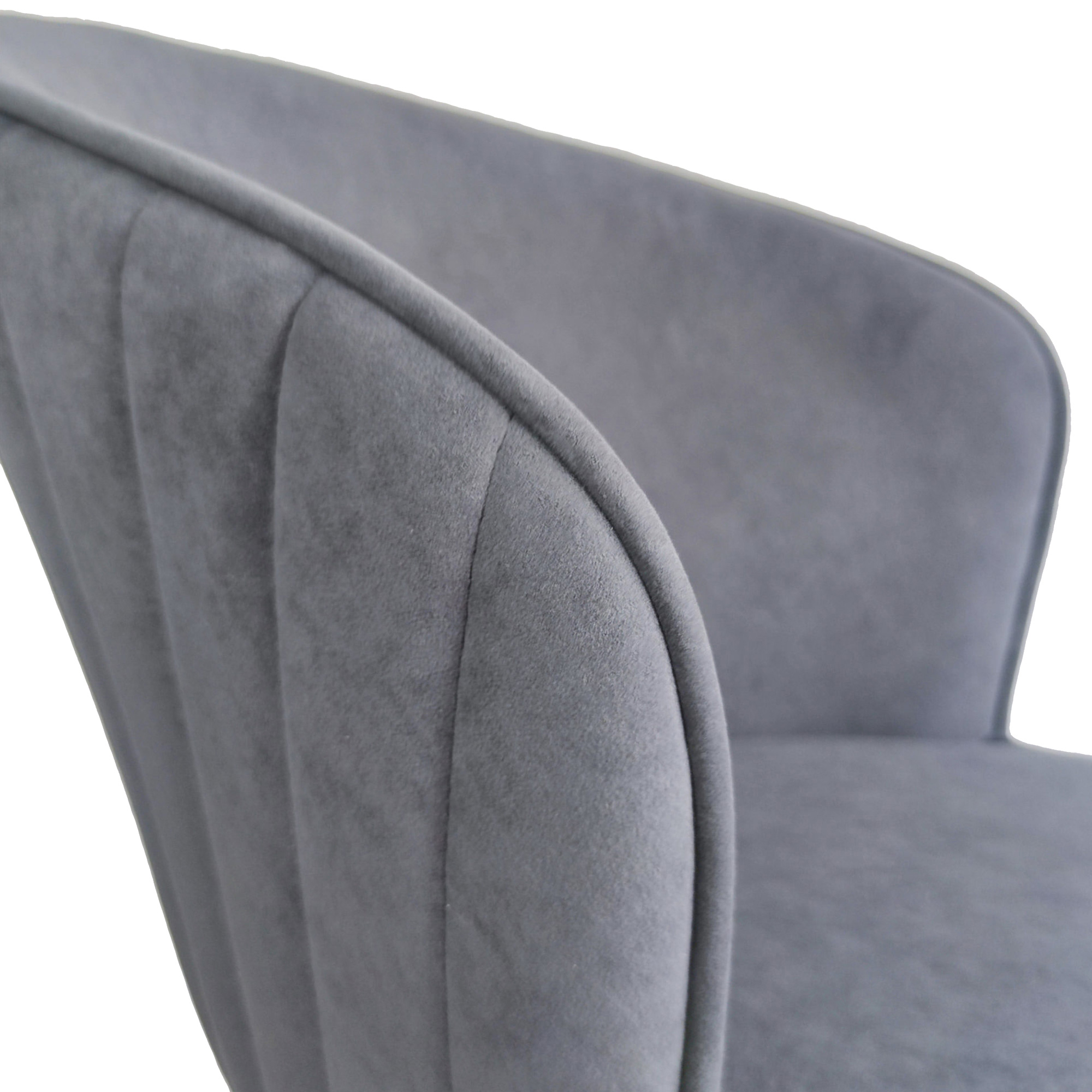 Стул на металлокаркасе с черными ножками серый (арт 31755) - Фото 1