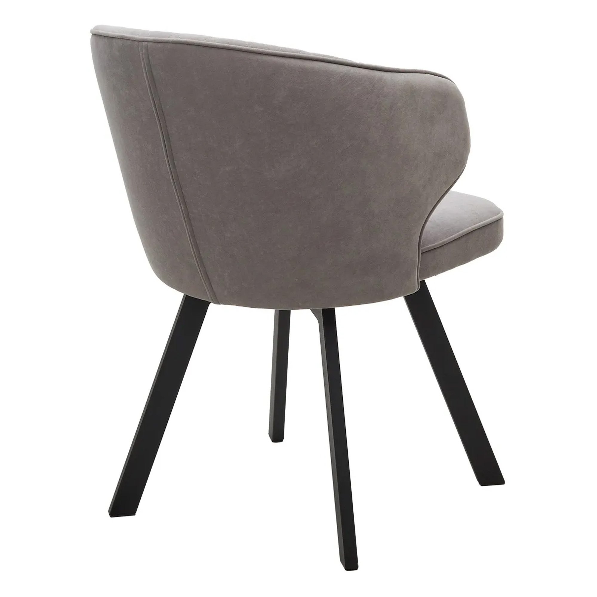 Стул с черными ножками с мягкой обивкой из велюра (арт 30769) - Фото 1