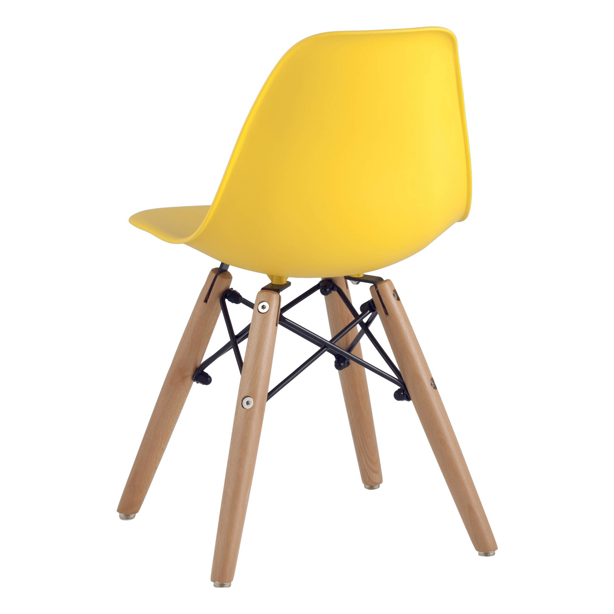 Стул для кухни дизайнерский желтый пластиковый eames (арт 29397) - Фото 1