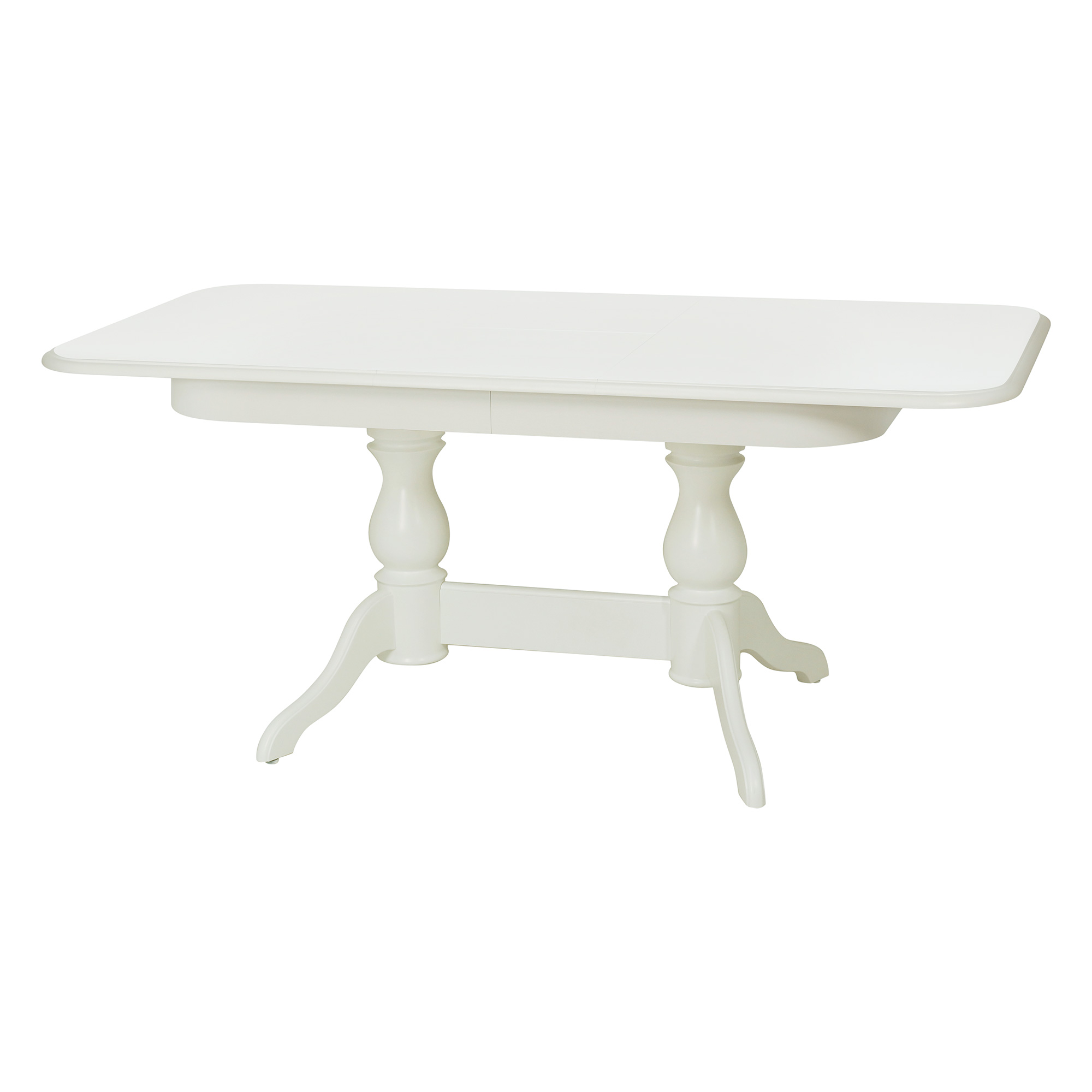 Обеденный стол раскладной белый в классическом стиле (арт 31338) - Фото 1