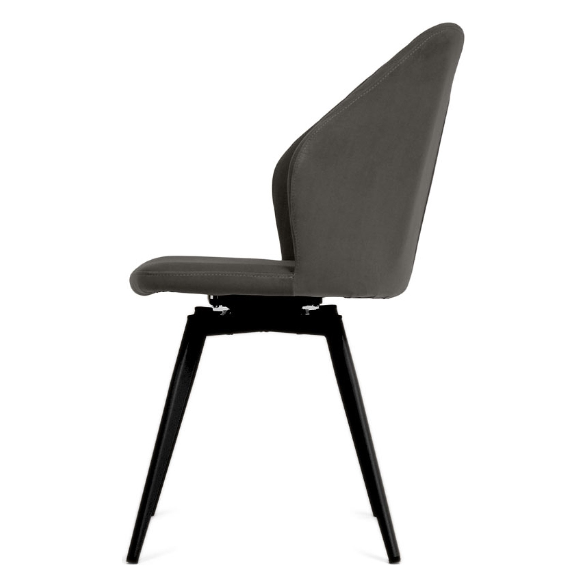 Стул на металлокаркасе мягкий коричневый современный (арт 25821) - Фото 1