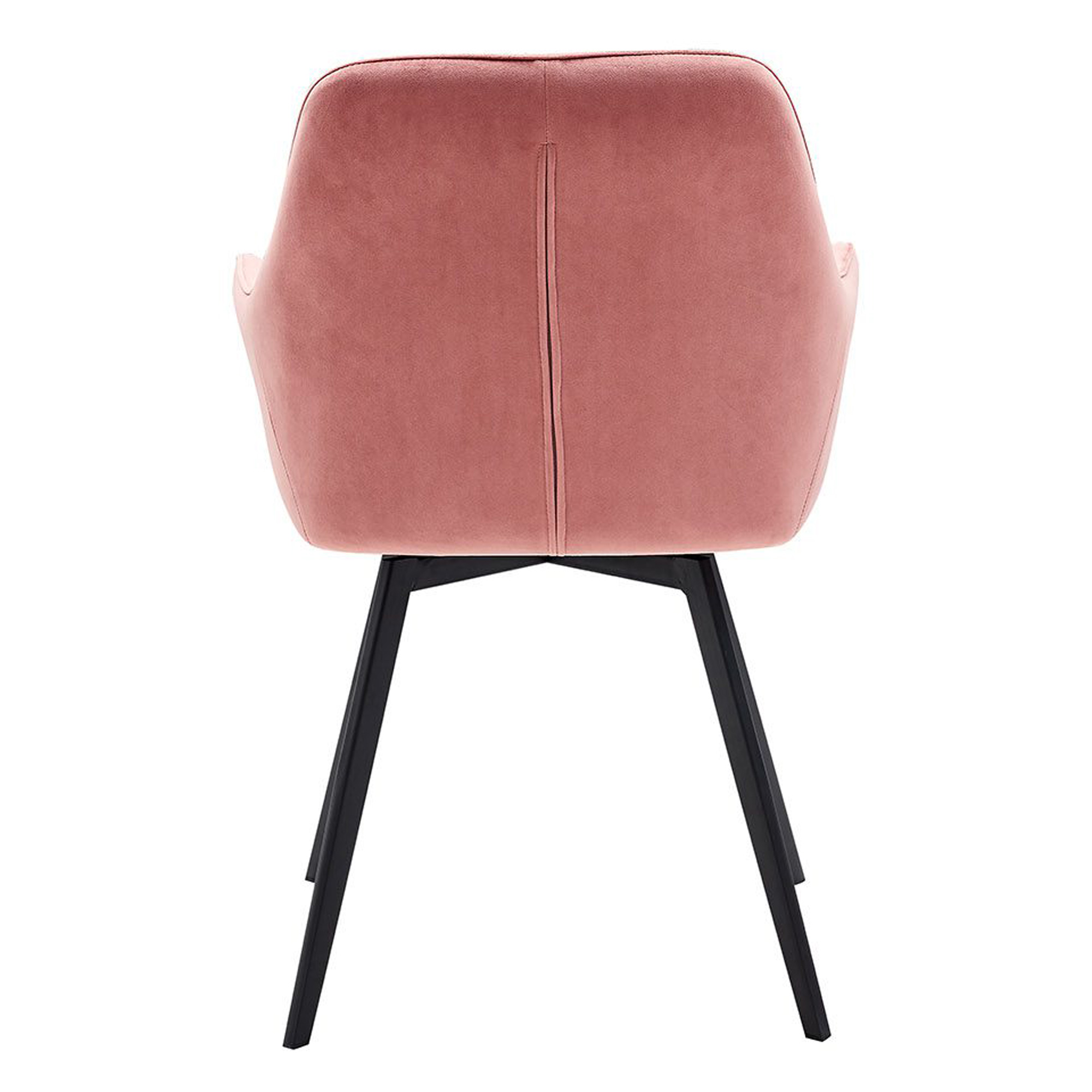 Стул-кресло на металлокаркасе мягкий с подлокотниками розовый (арт 27242) - Фото 1