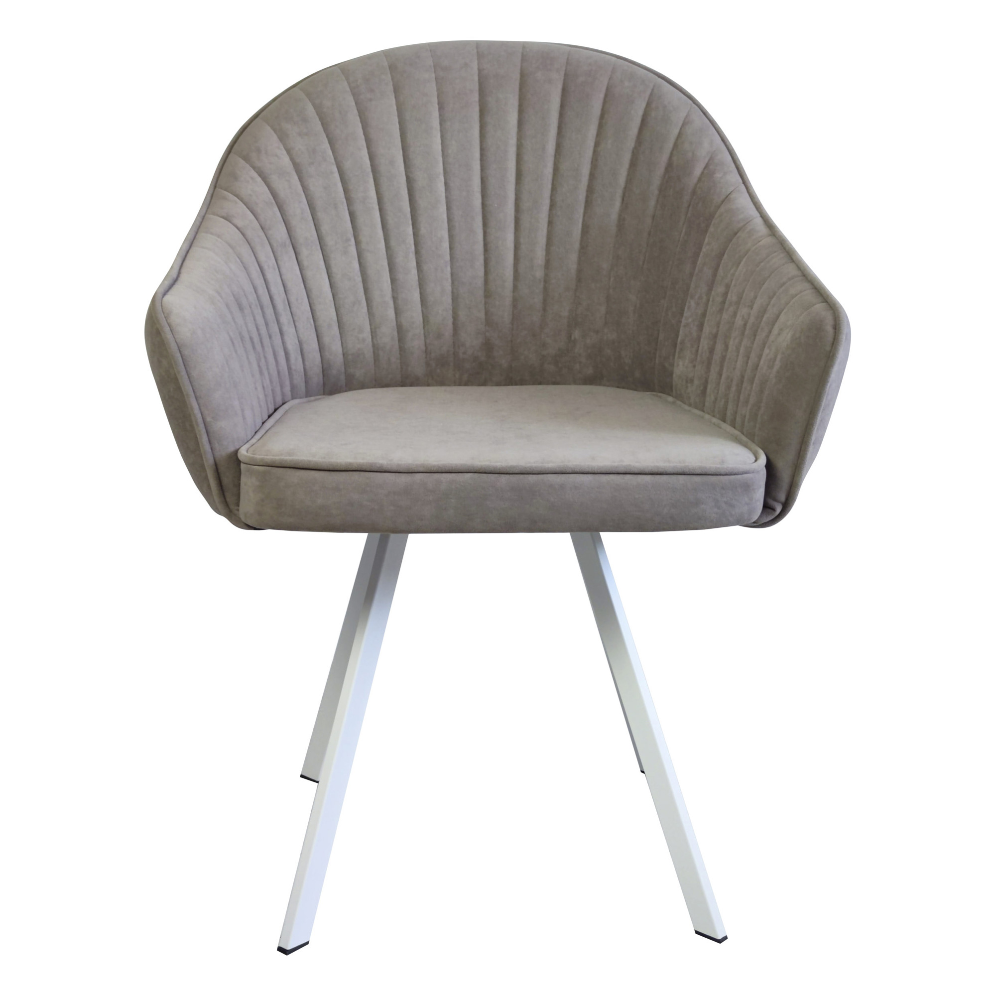 Стул-кресло ножки белые с подлокотниками (арт 29554) - Фото 1