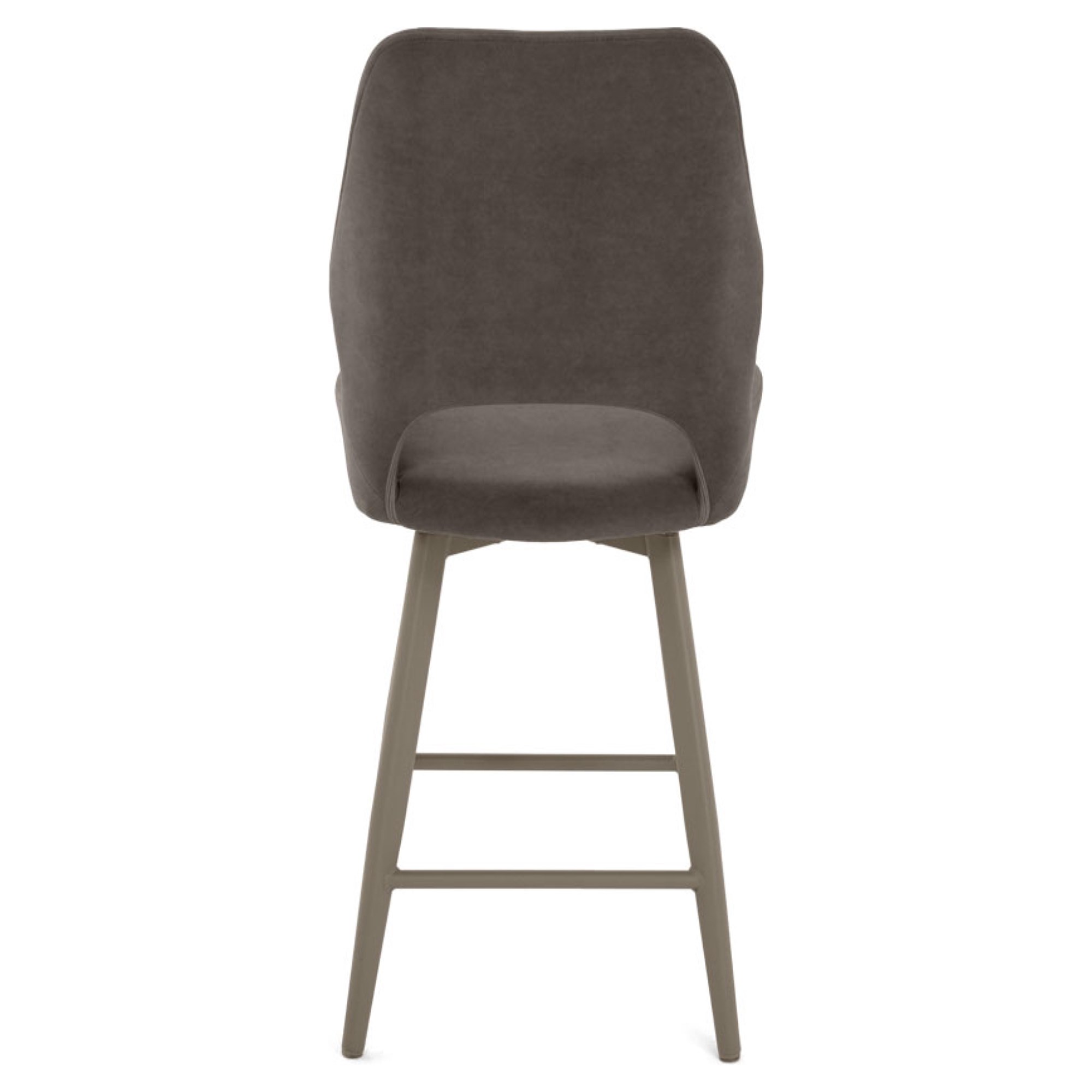 Стул полубарный на металлокаркасе мягкий из велюра (арт 35537) - Фото 1