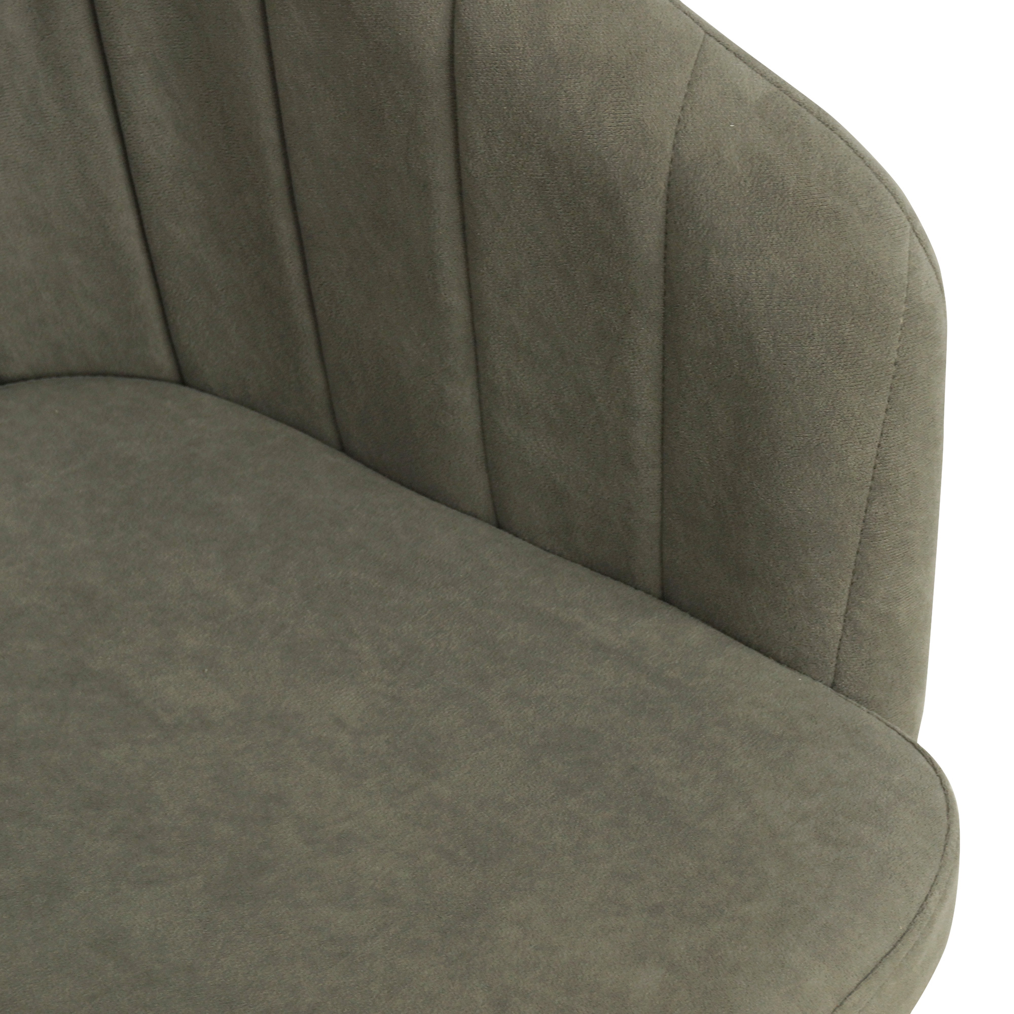 Стул-кресло на металлокаркасе серый велюровый (арт 26314) - Фото 1