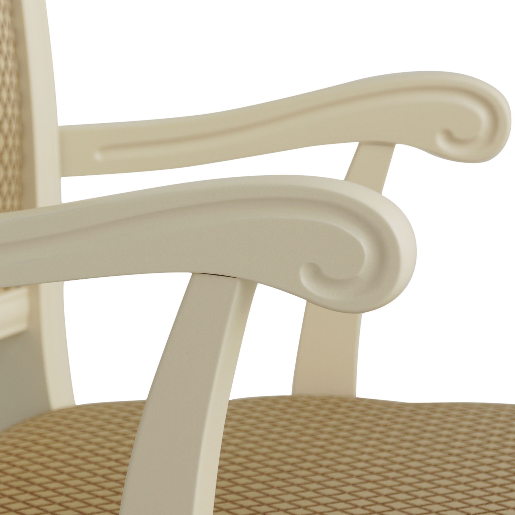 Стул-кресло деревянный мягкий с подлокотниками классика (арт 9945) - Фото 1