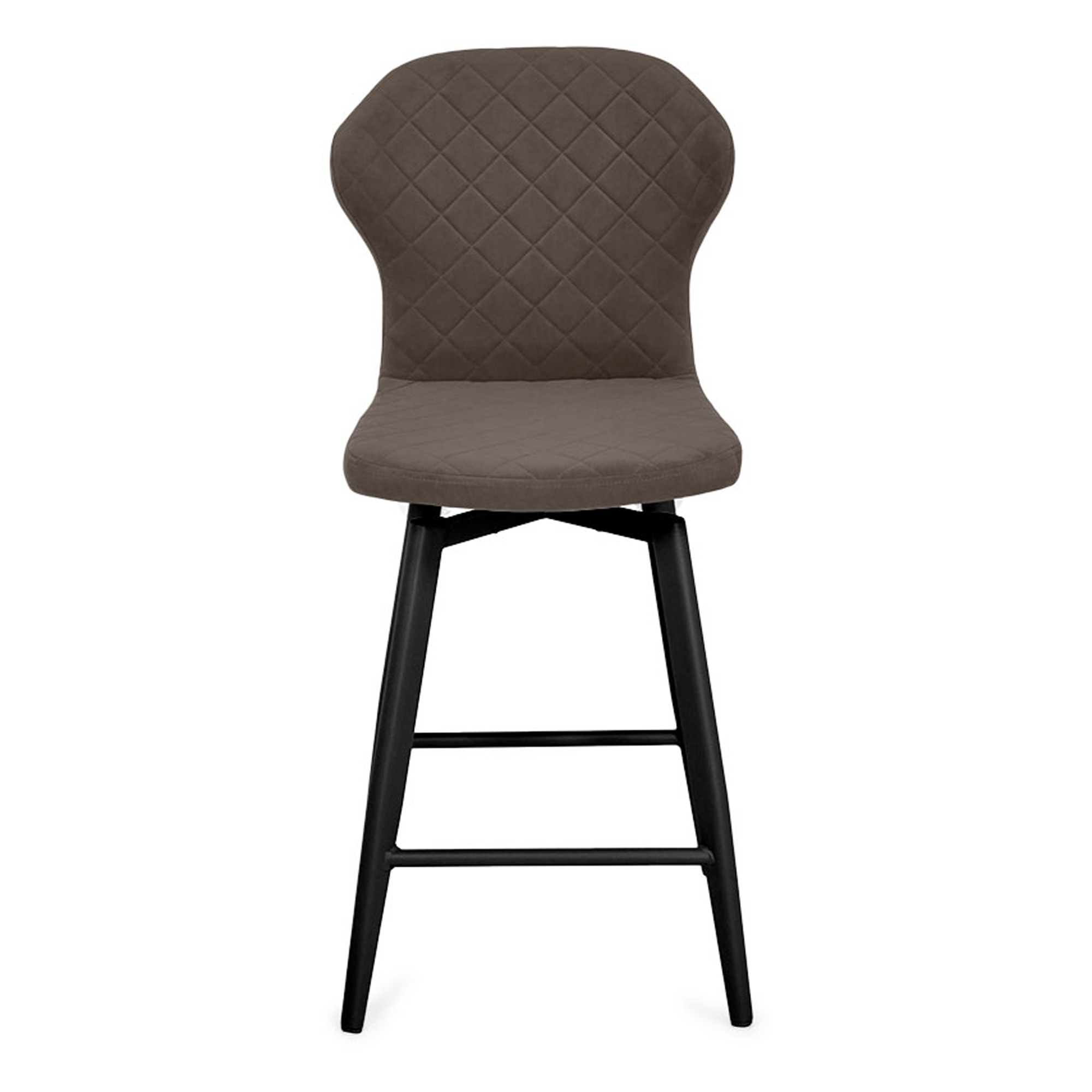 Стул барный на металлокаркасе мягкий велюровый (арт 34157) - Фото 1