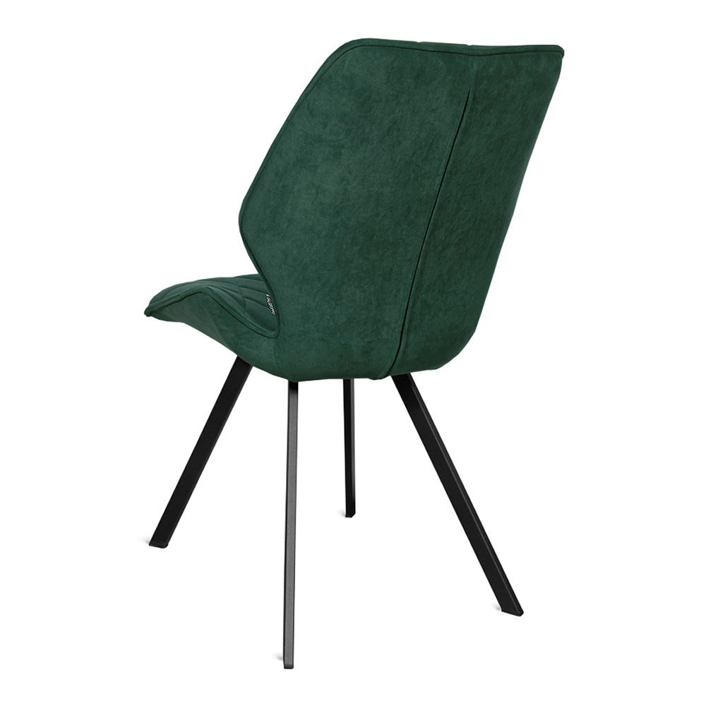 Стул металлический мягкий зеленый из бархата (арт 15071) - Фото 1
