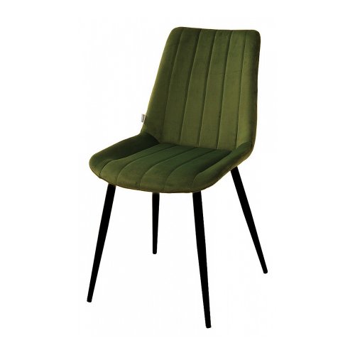 Стул на металлокаркасе мягкий зеленый современный (арт 10460) - Фото 2