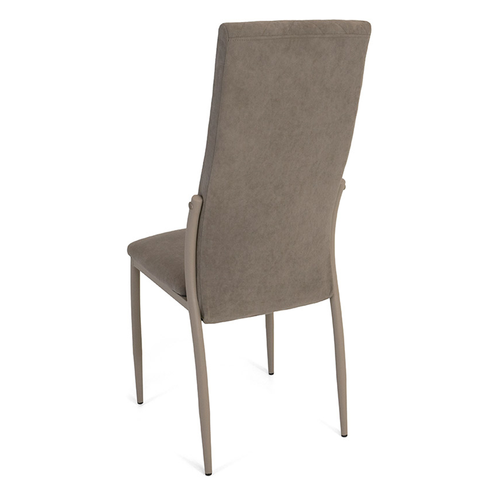 Стул на металлокаркасе мягкий слоновая кость из велюра (арт 20950) - Фото 1