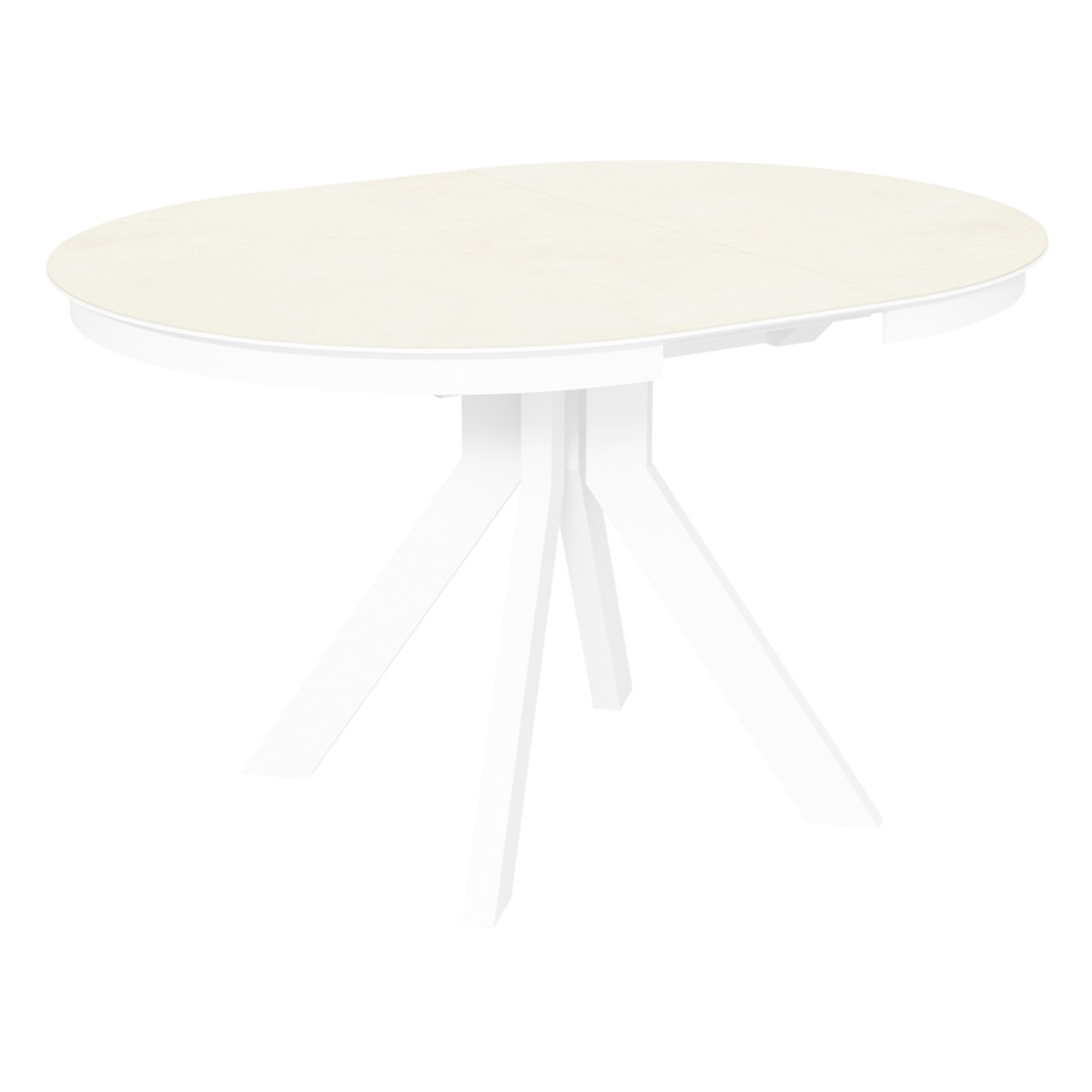 Обеденный стол круглый со столешницей из керамики (арт 33494) - Фото 1