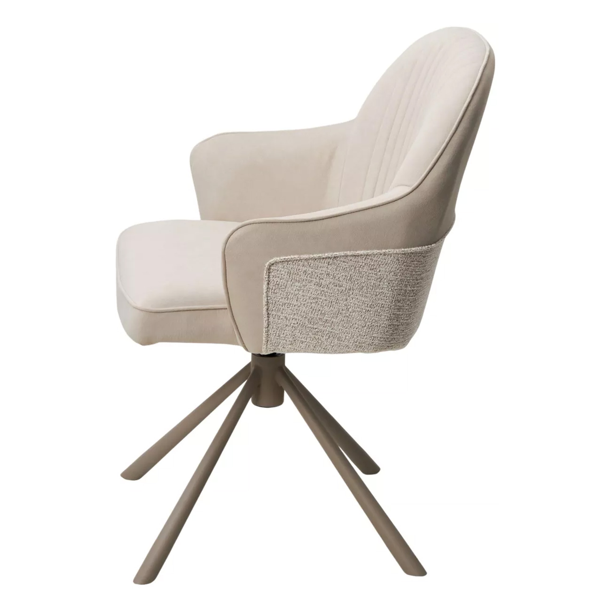 Стул мягкий слоновая кость с обивкой из велюра (арт 34129) - Фото 1