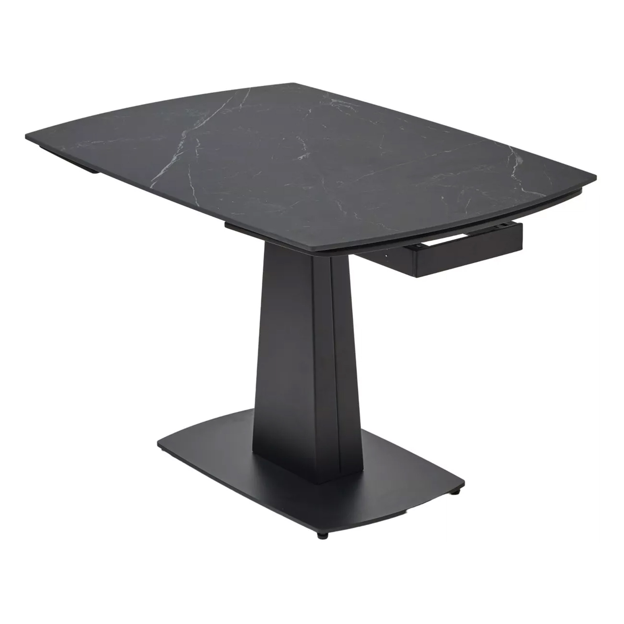 Обеденный стол полуовальный керамический под камень 140 см (арт 33346) - Фото 1