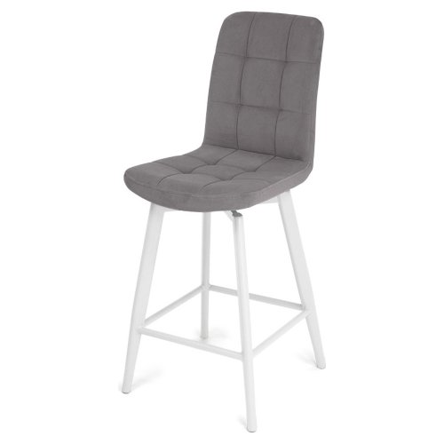 Стул полубарный мягкий из велюра (арт 35357) - Фото 2