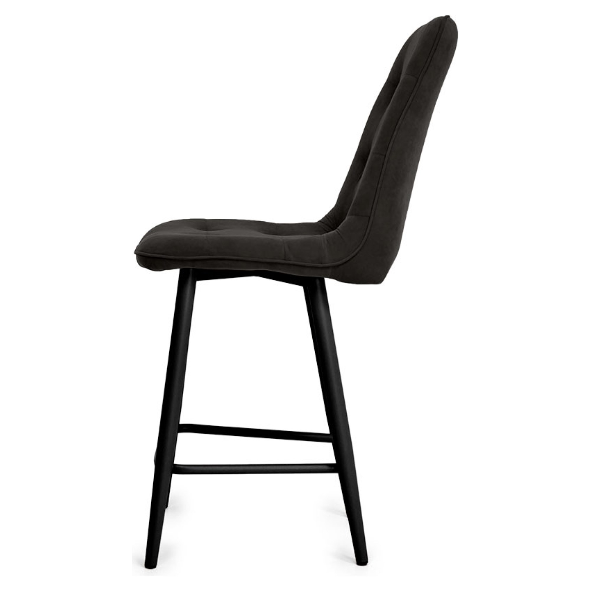 Стул барный с мягкой обивкой из велюра (арт 20861) - Фото 1