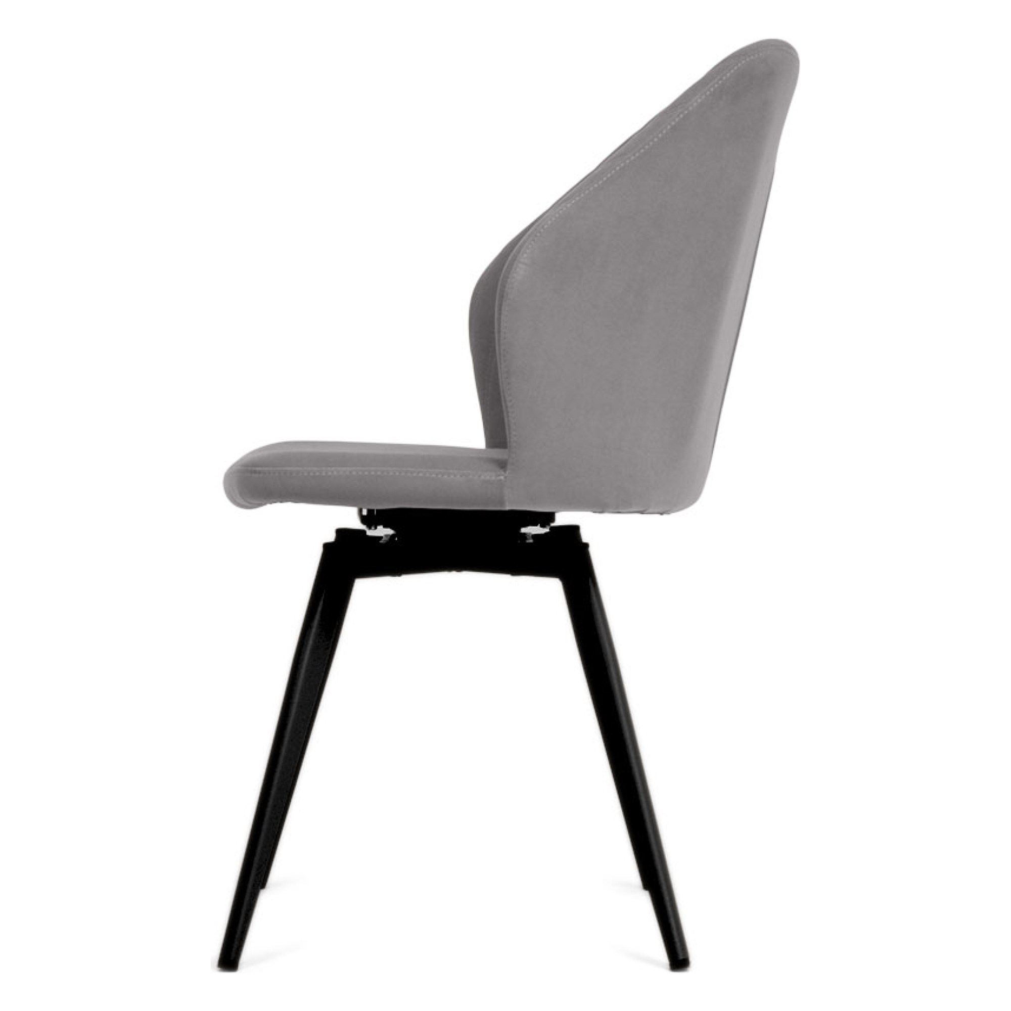 Стул металлический ножки черные серый из велюра (арт 25812) - Фото 1