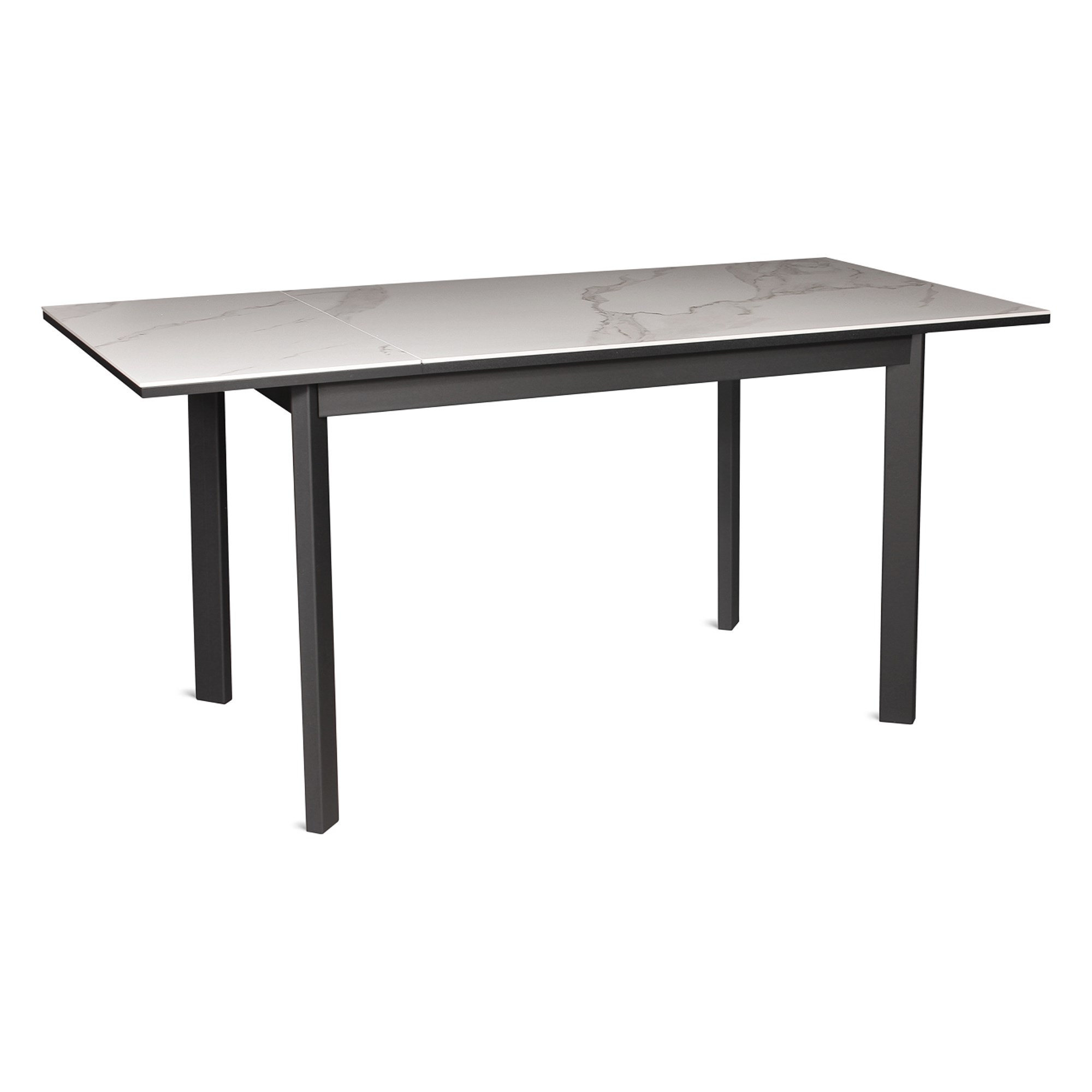 Обеденный стол раздвижной с покрытием из керамики белый 110 см (арт 35010) - Фото 1