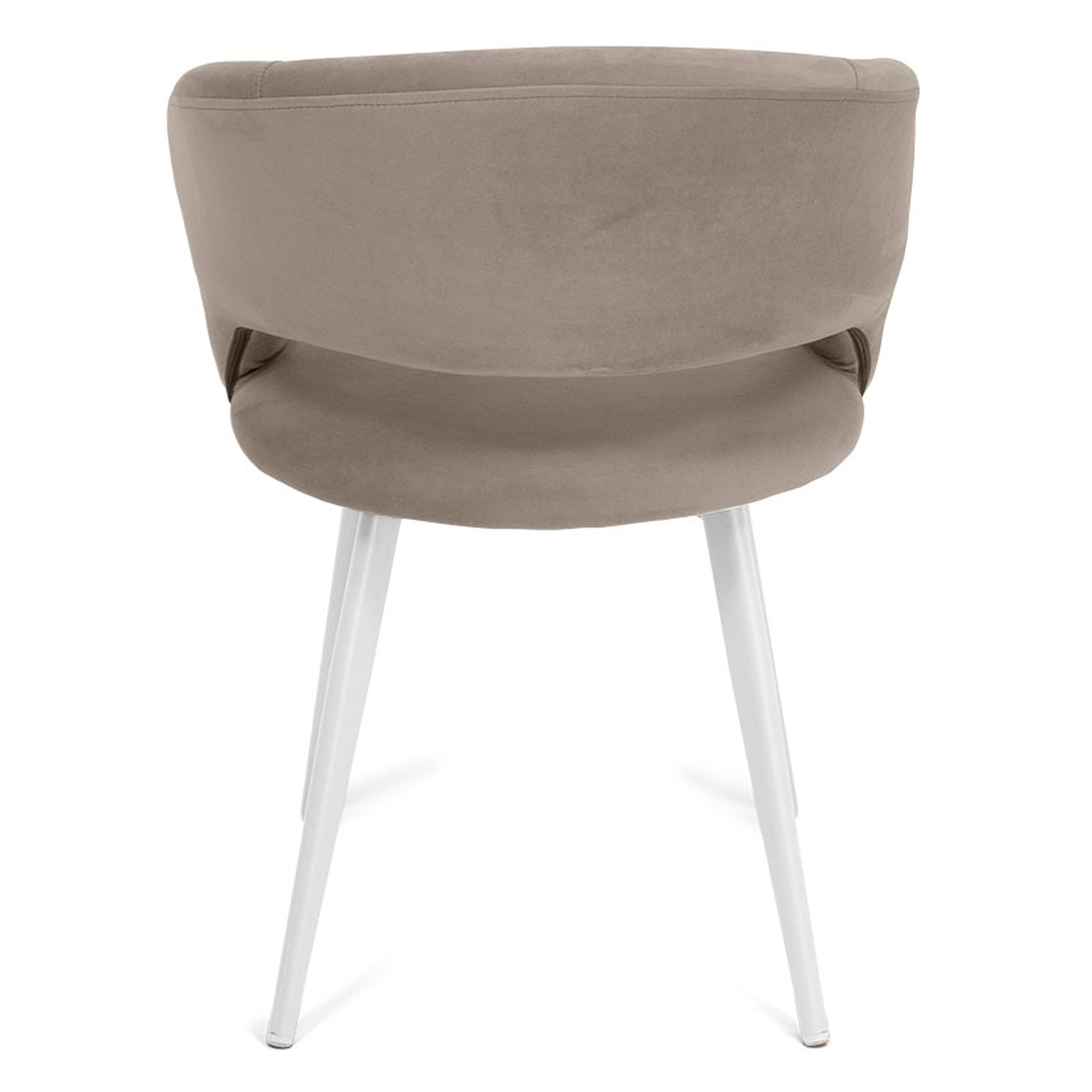 Стул мягкий слоновая кость из велюра (арт 33608) - Фото 1