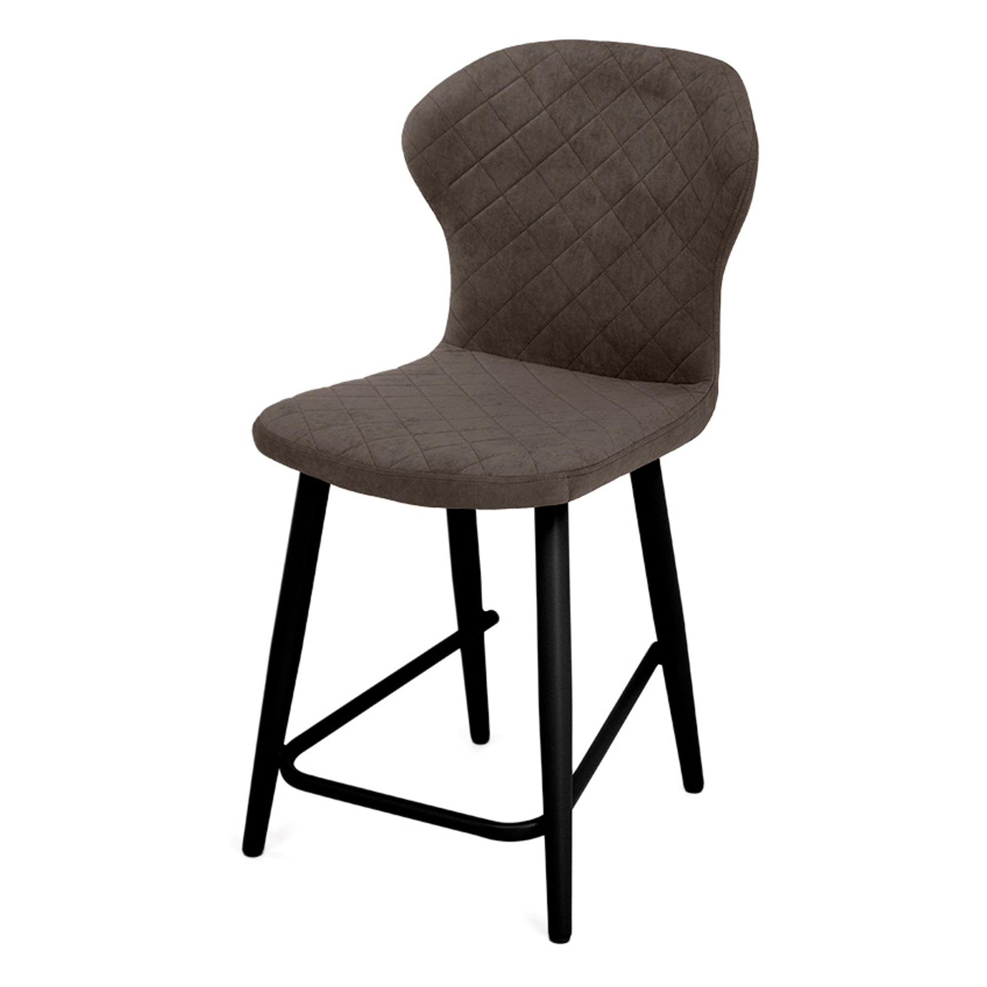 Стул обеденный на металлокаркасе ножки черные мягкий из велюра (арт 19593) - Фото 1