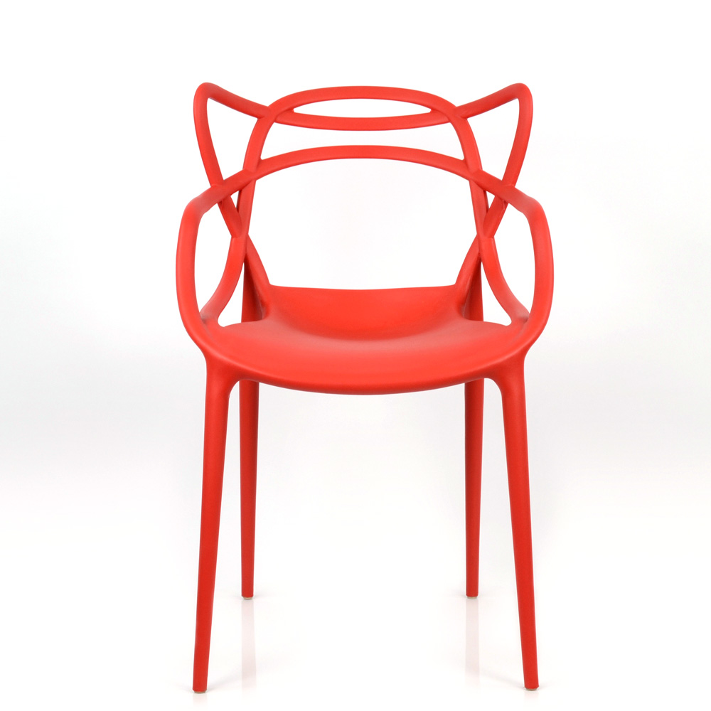 Стул красный из пластика современный (арт 2359) - Фото 1